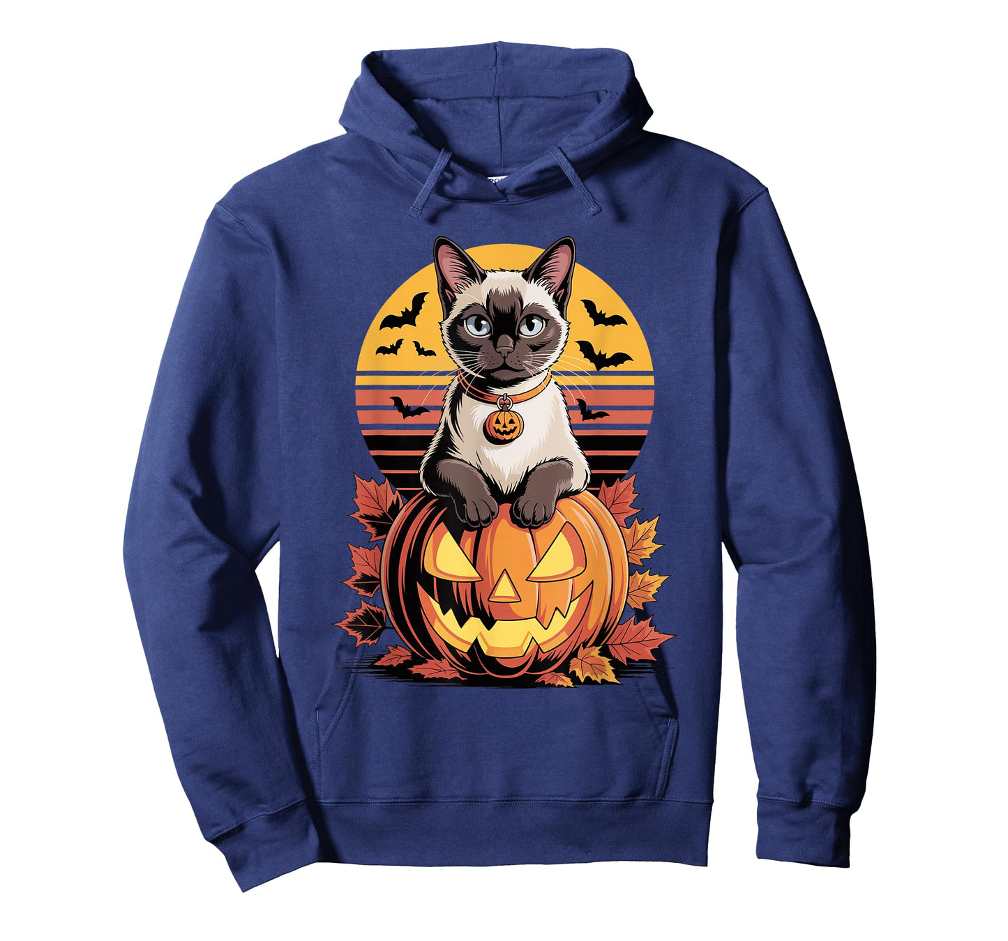 Halloween Retro Siamese Cat Meezer T-Shirt