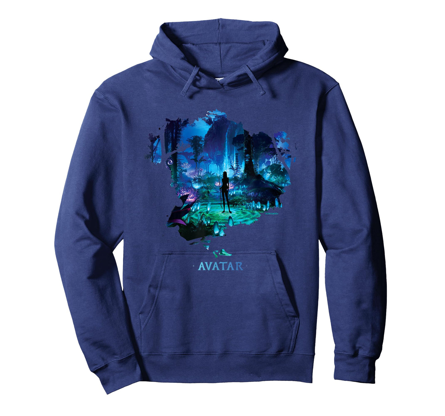 Avatar Na'vi in Pandora Jungle at Night with Logo T-Shirt