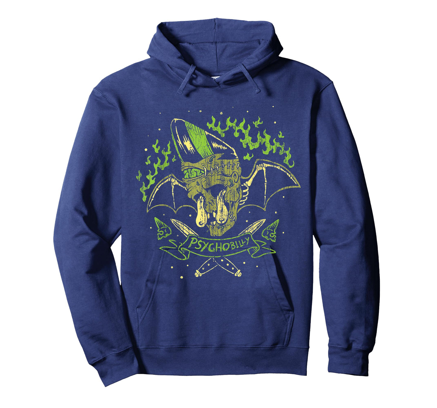 Psychobilly Horror Punk Rock T-Shirt (HR) Zombie Bat