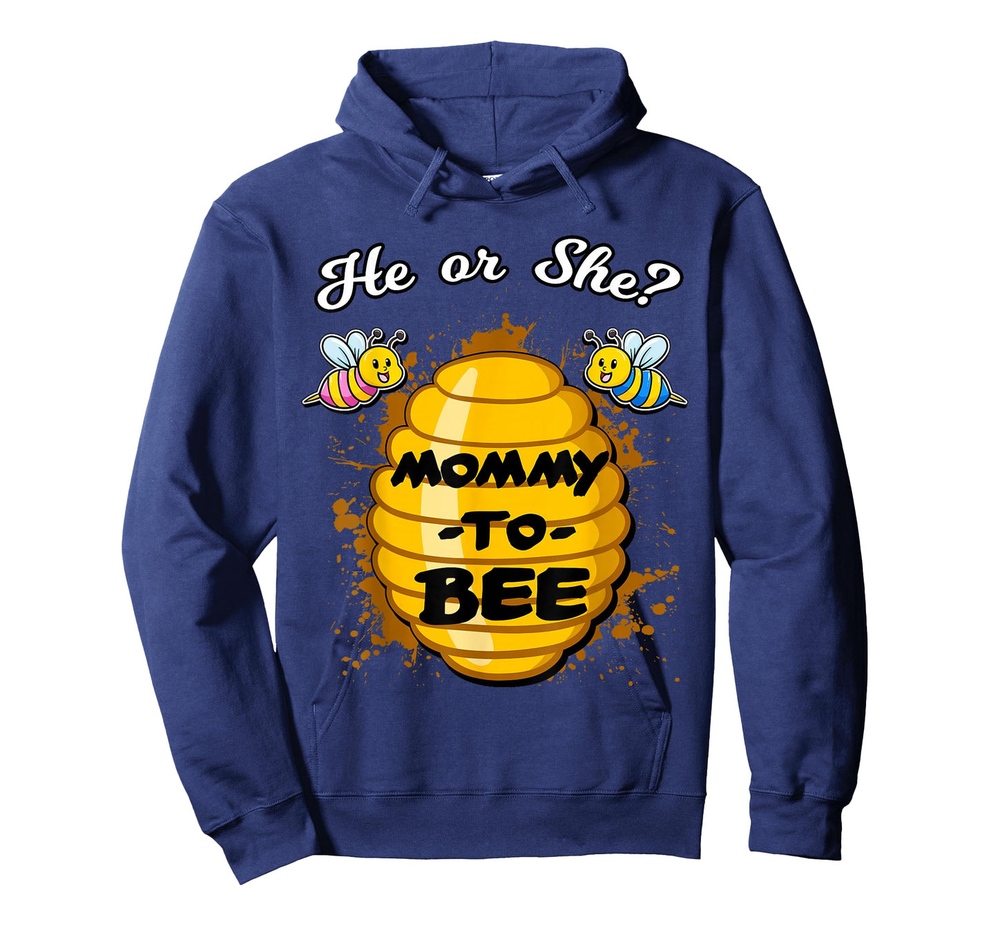 He Or She Mommy To Bee Gender Announcement Baby Shower Party T-Shirt
