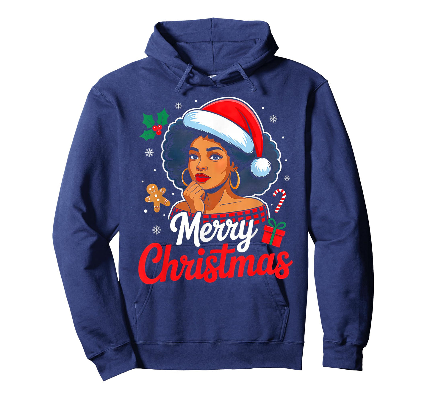Merry Christmas Black Women African American Xmas Pajamas T-Shirt