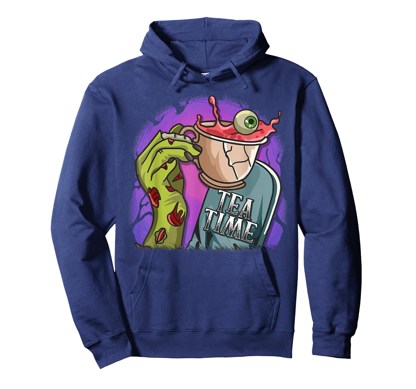 Funny Zombie Hand Tea Time Spooky Halloween Costume T-Shirt