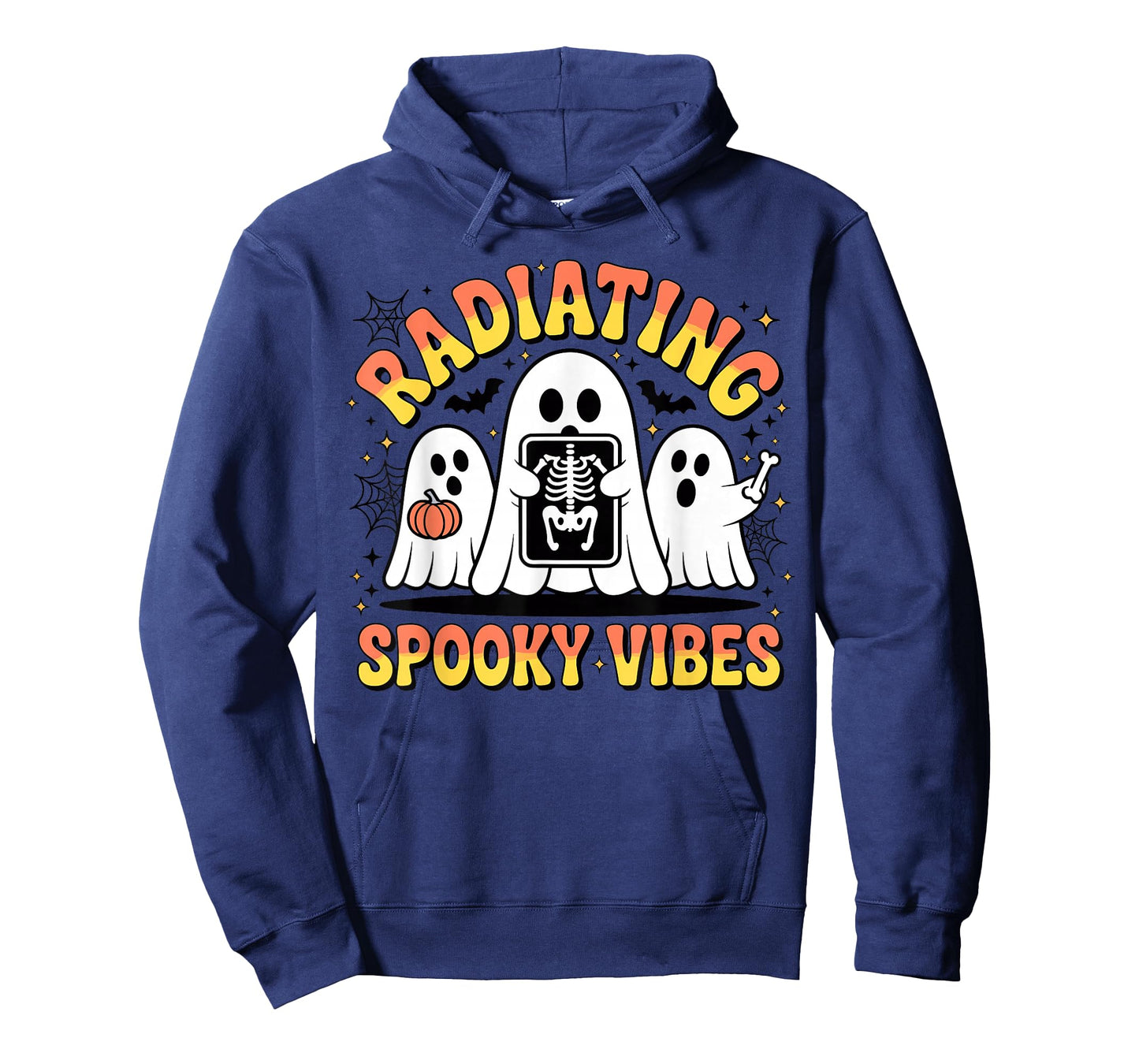 Ghosts Holding X-ray Radiating Spooky Vibes Halloween T-Shirt