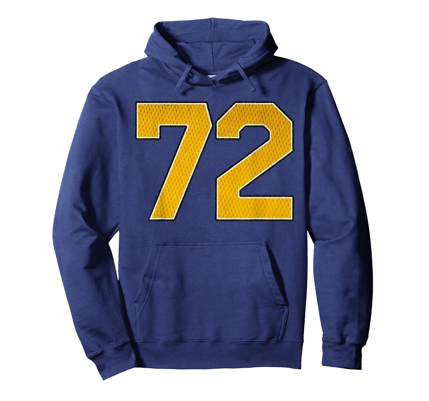 Gold Number 72 Athlete Sports Jersey Supporter Fanwear T-Shirt