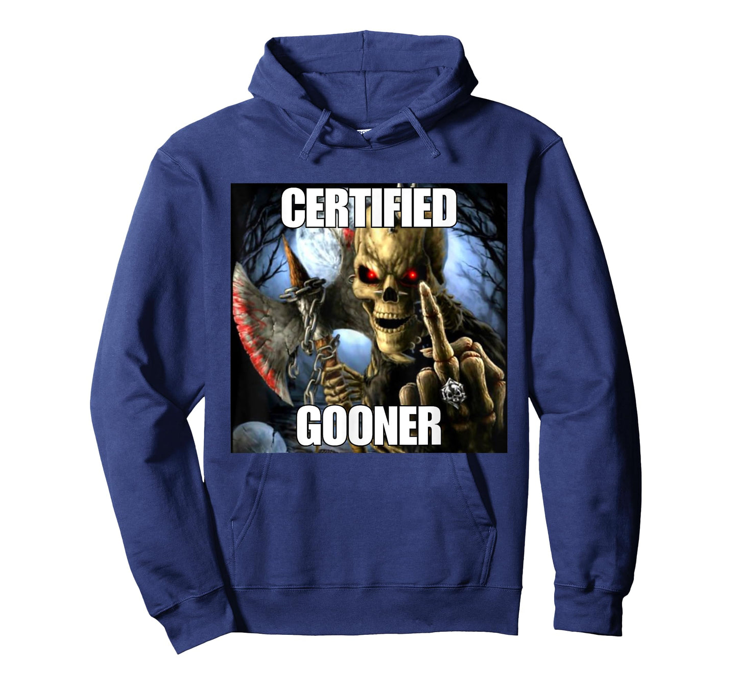 Certified Gooner Funny Cringe Hard Skeleton Meme T-Shirt