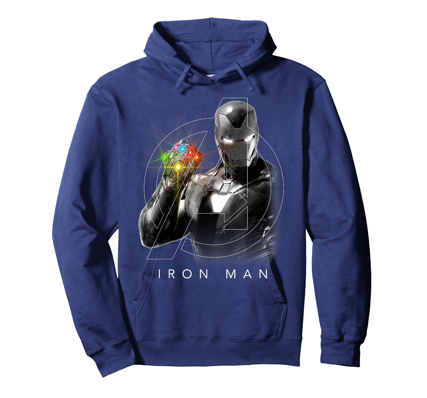Marvel Avengers Endgame Glowing Stones Logo Overlay Portrait T-Shirt