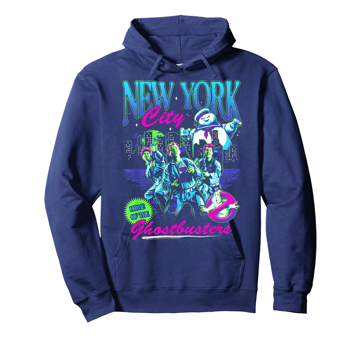 Ghostbusters Neon New York City Retro 80's Movie T-Shirt