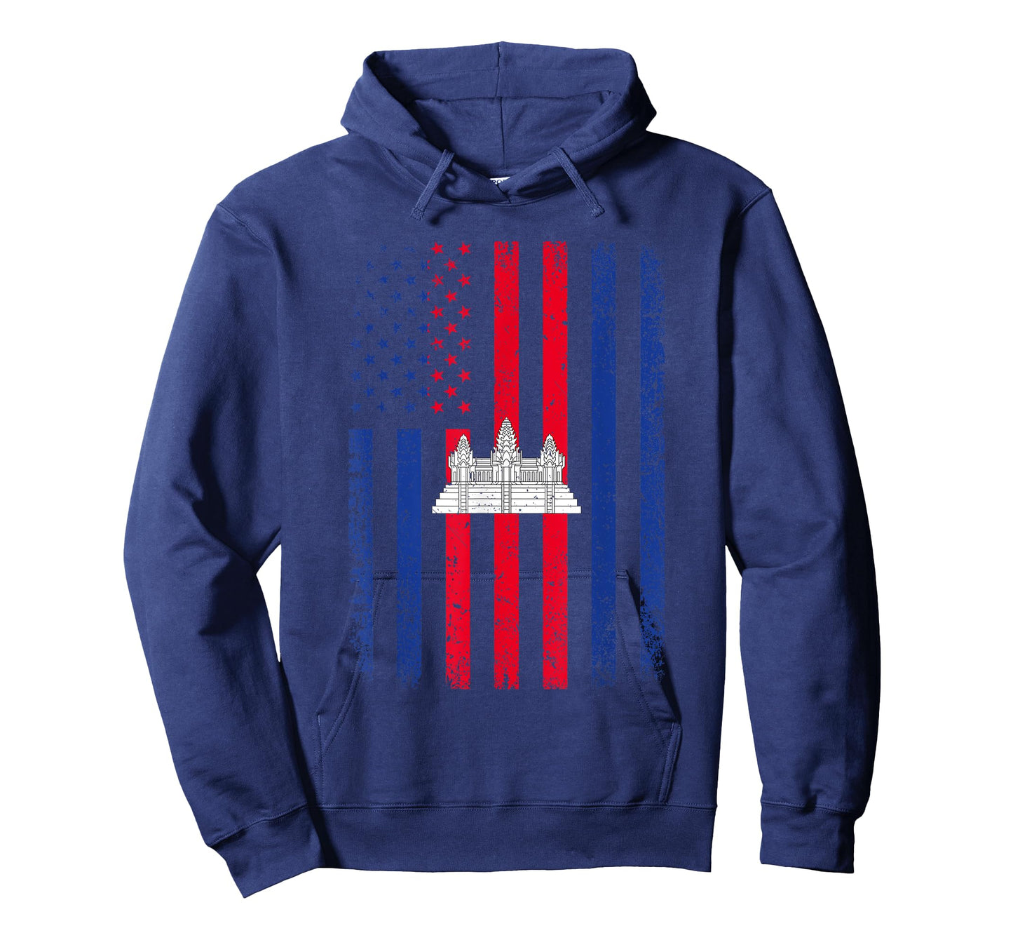 Cambodia USA Flag 4th of July American Cambodian Flag T-Shirt