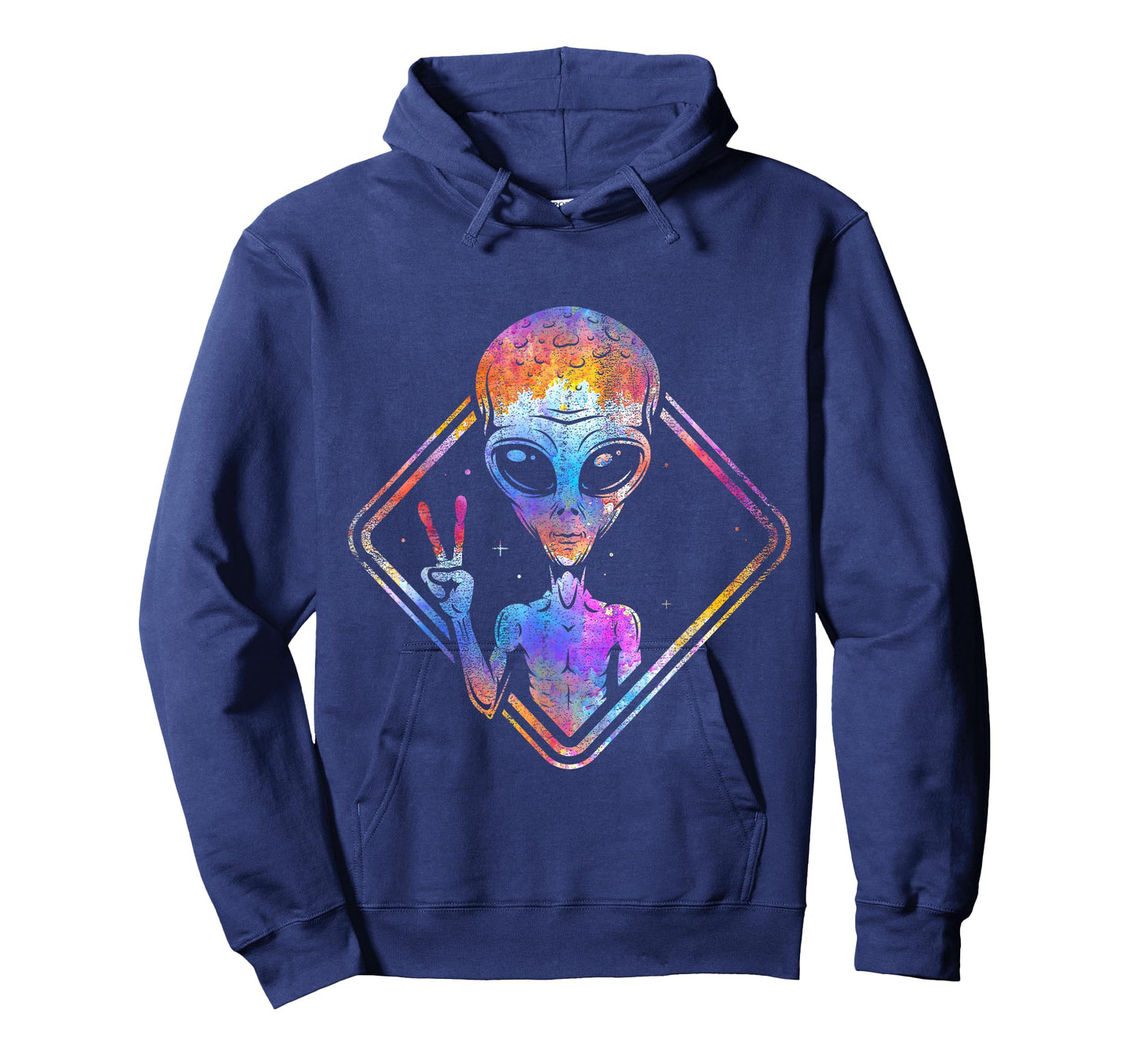 Hippie Peace Sign Outer Space Gift Alien T-Shirt