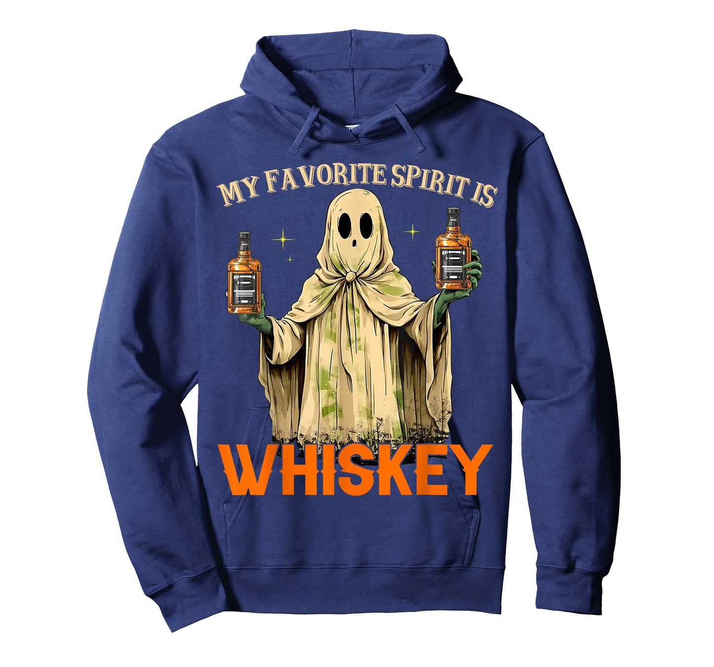 My Favorite Spirit Is Whiskey Funny Ghost Halloween Drinking T-Shirt
