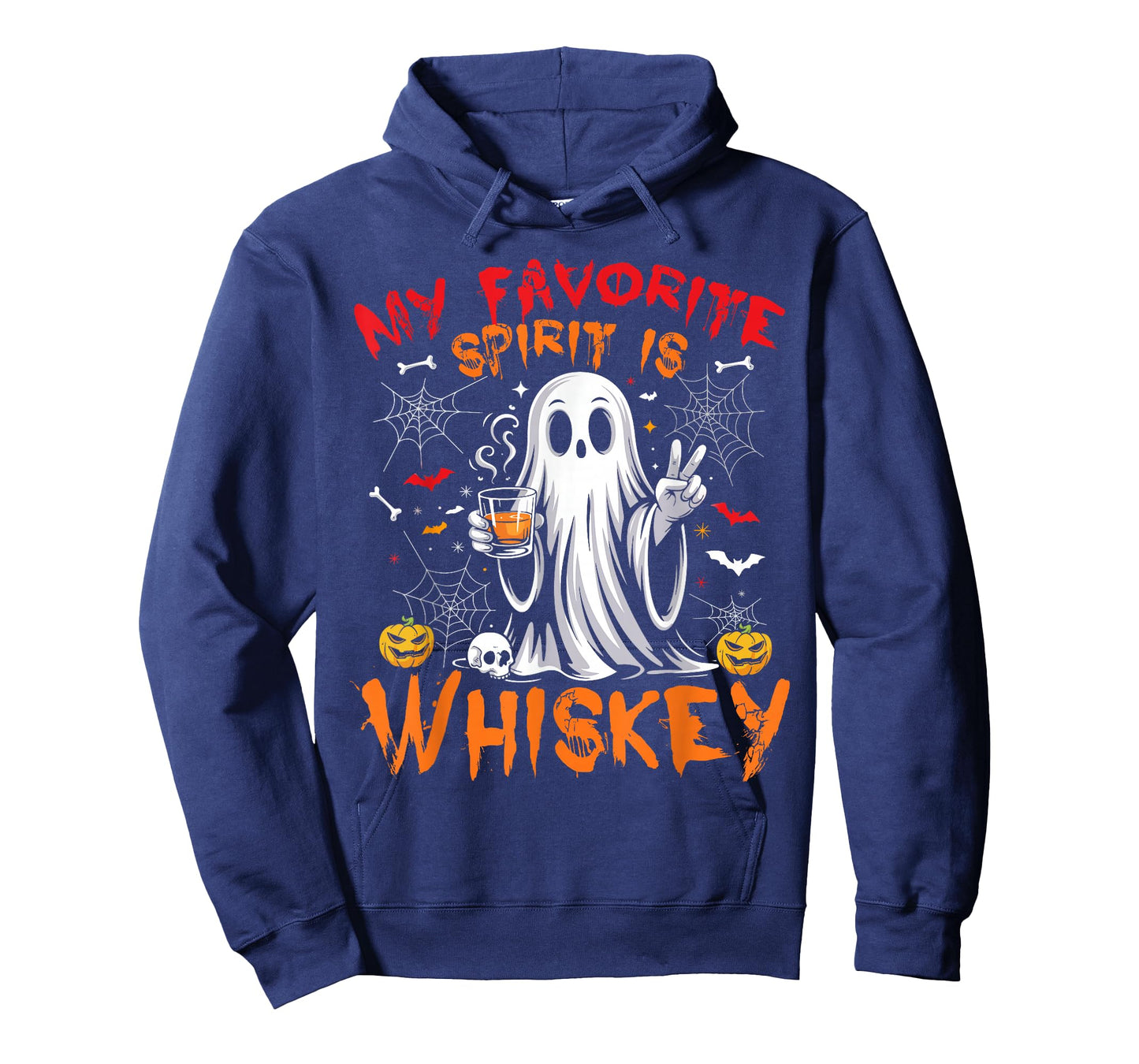 Funny Ghost Halloween My Favorite Spirit is Whiskey Men T-Shirt