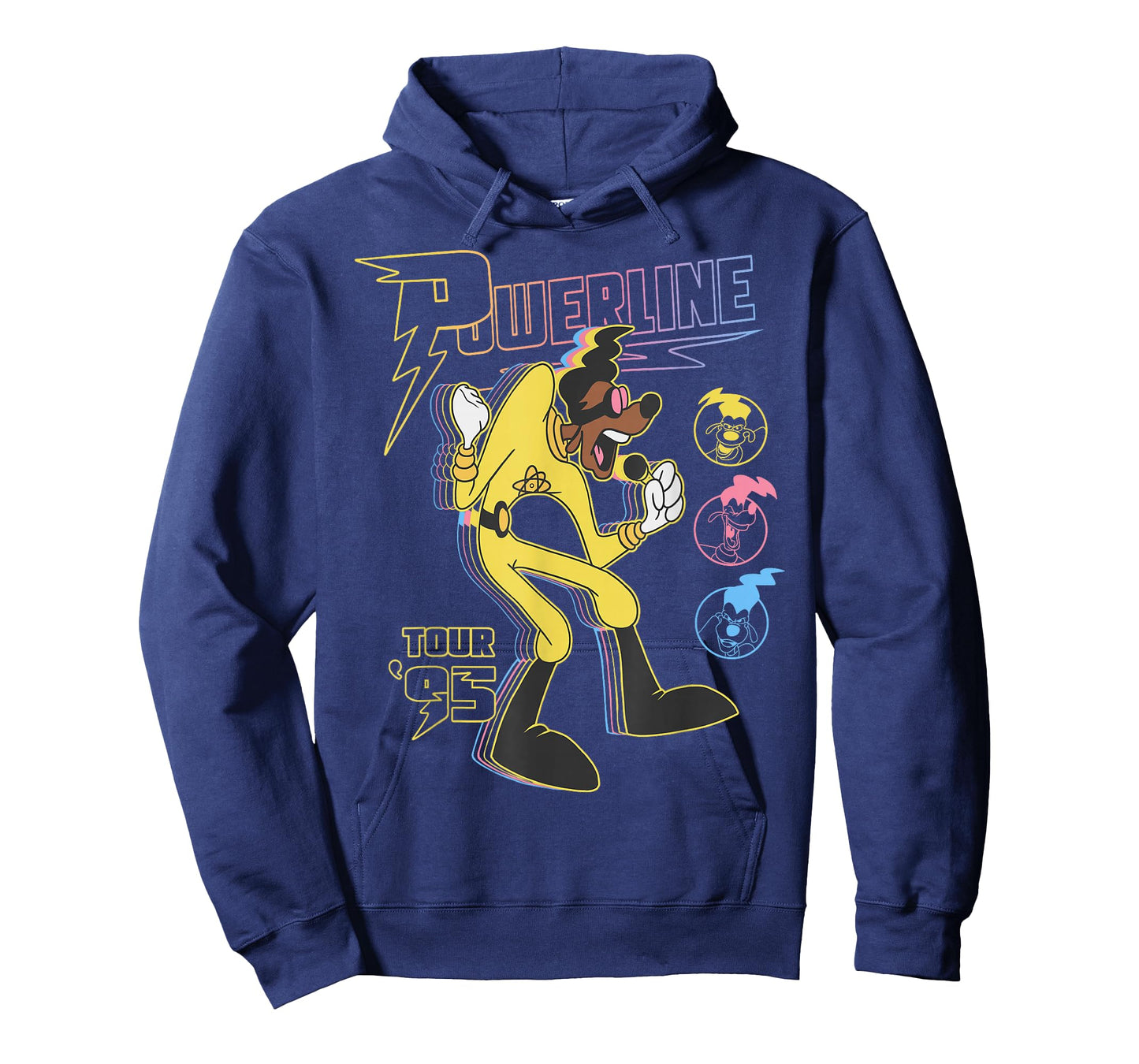 Disney A Goofy Movie Powerline Tour '95 Retro Neon Poster T-Shirt
