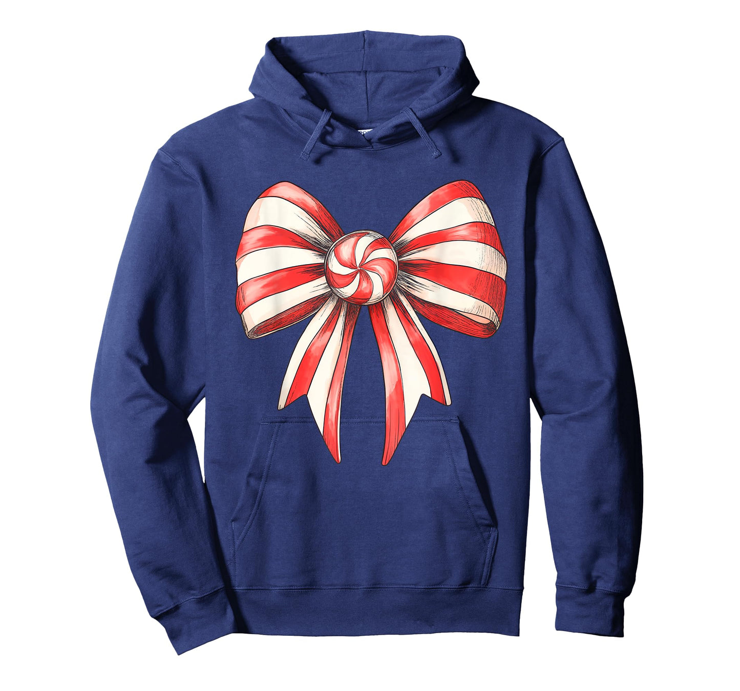 Coquette Christmas Bow Girls Women Holiday Ribbon Candy Cane T-Shirt