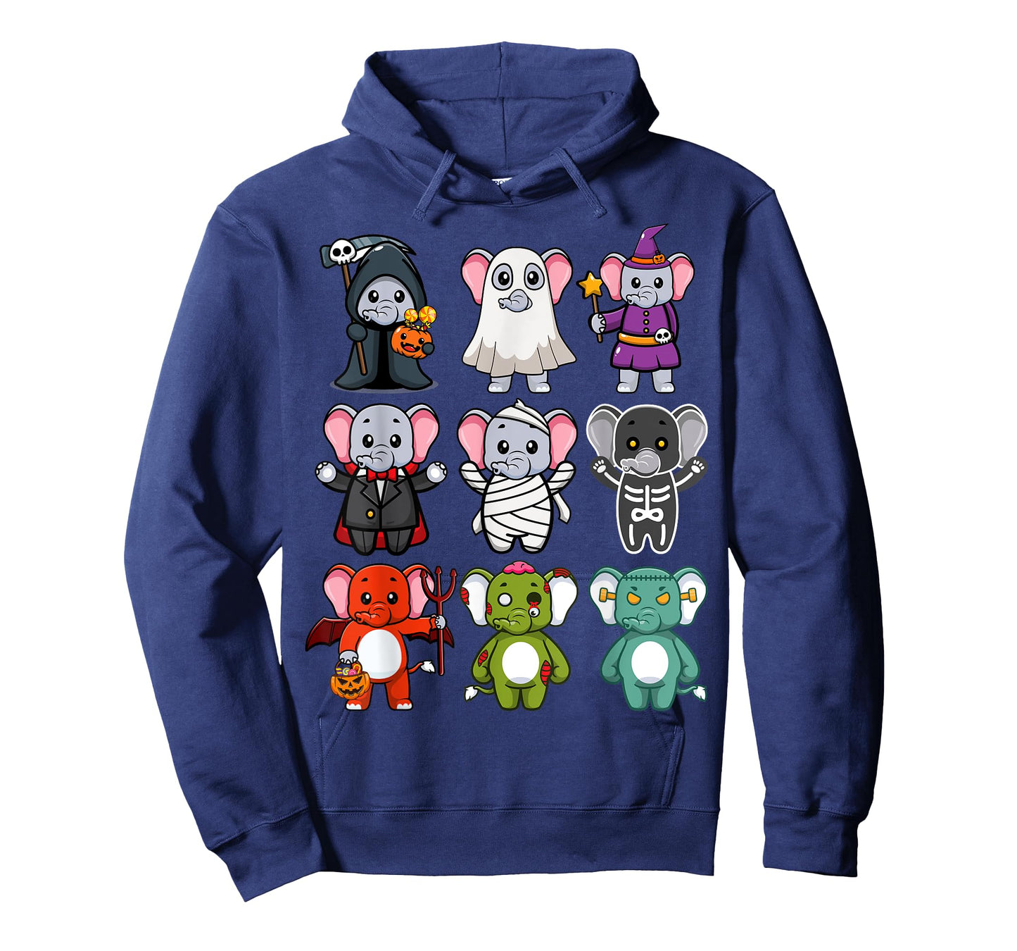 Elephant Spooky Ghost Horror Pumpkin Elephant Halloween T-Shirt