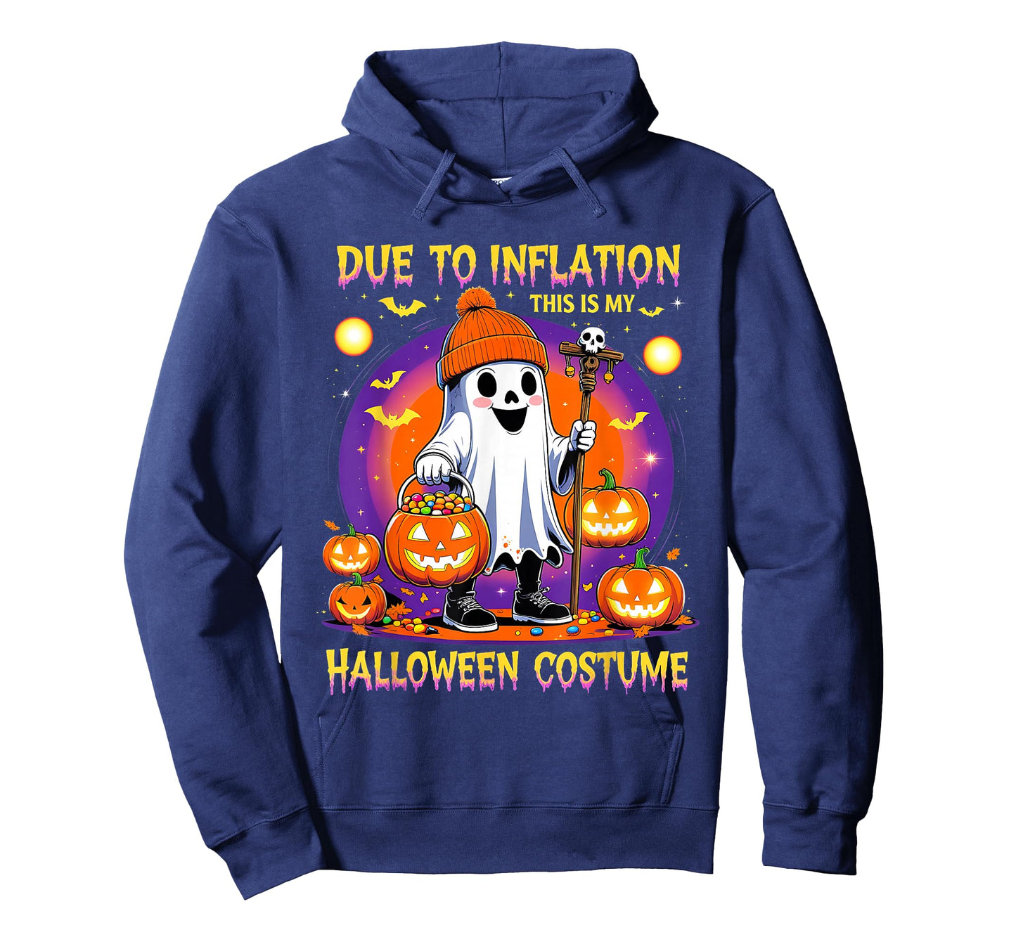 Due to Inflation Funny Ghost Halloween Costume T-Shirt