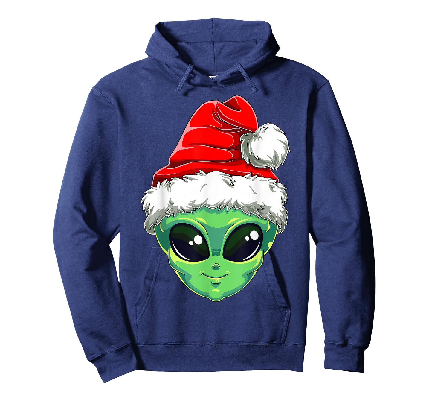 Christmas Alien Santa Costume Funny UFO Santa Hat Xmas Kids T-Shirt