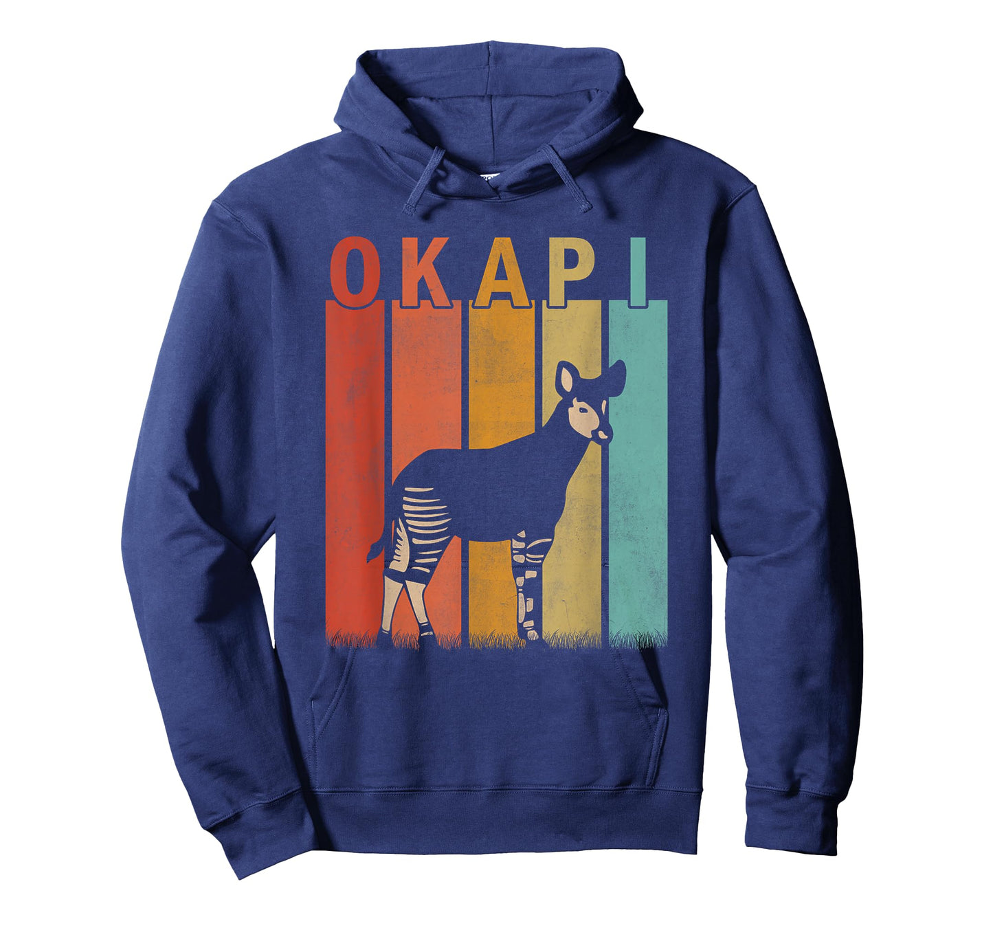 Distressed Okapi Lover Men Women Kid Cute Okapi Retro T-Shirt