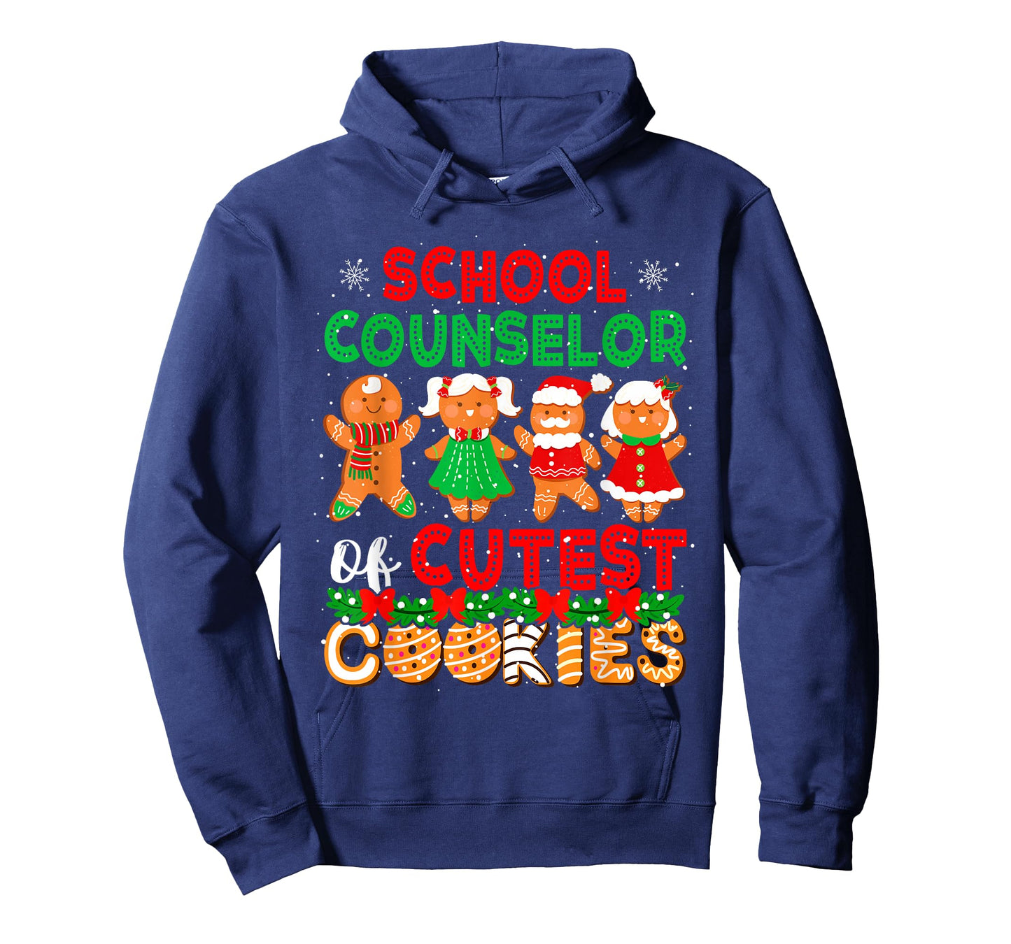School Counselor Of Cutest Cookies Christmas Gingerbreads T-Shirt