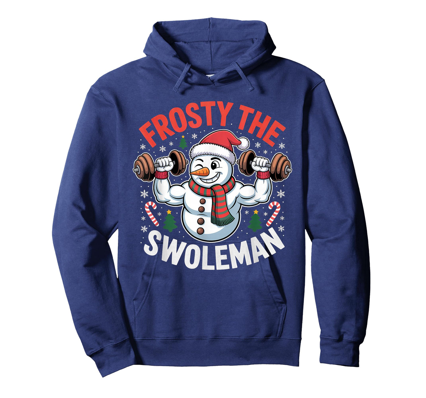 Frosty The Swoleman Funny Gym Swole Bro Snowman T-Shirt