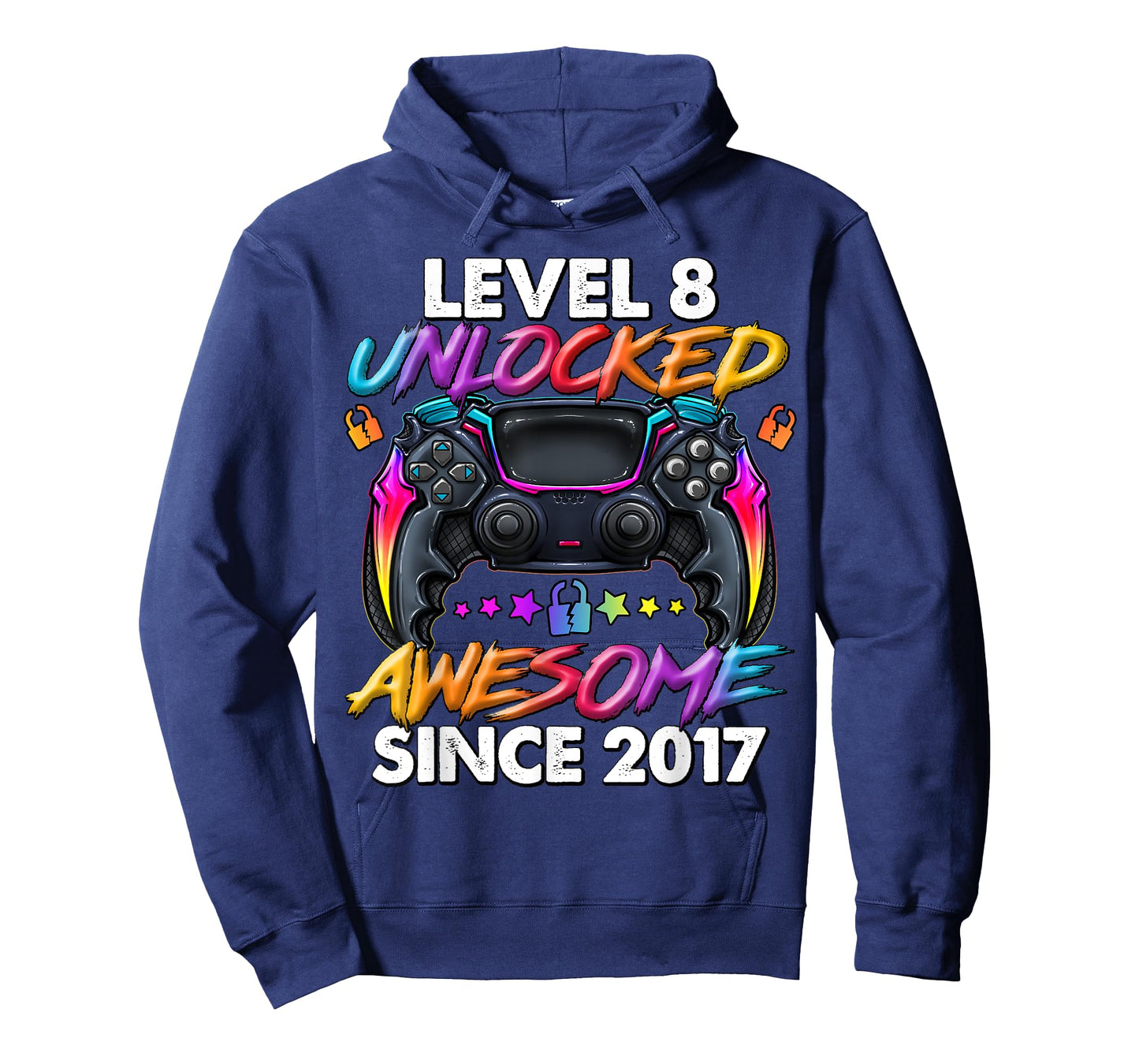Level 8 Unlocked 8 Year Old Gifts Boys 8th Birthday Boy T-Shirt