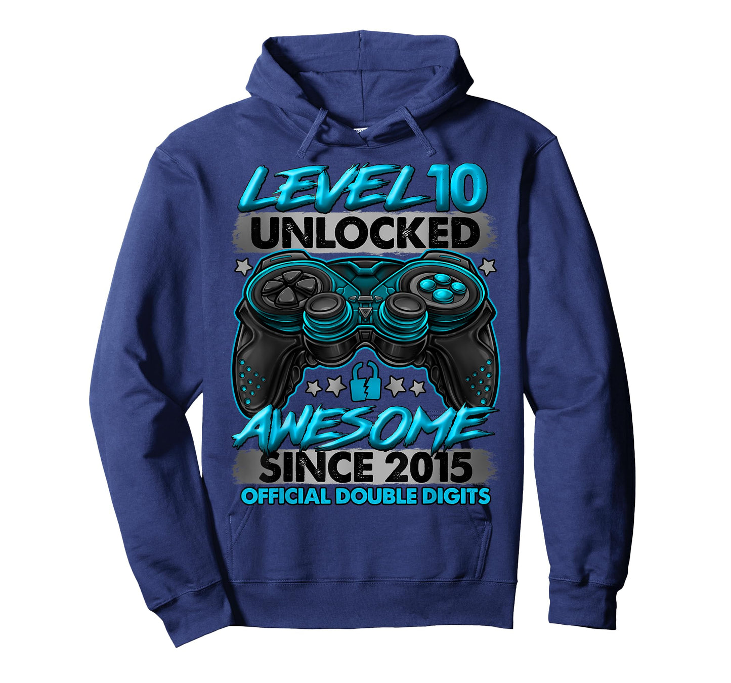 Official Double Digits Level 10 Unlocked 10th Birthday Boy T-Shirt