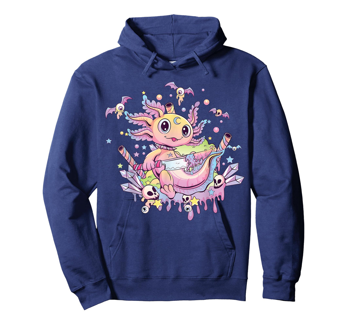 Pastel Goth Cute Creepy Axolotl Gothic Kawaii Menhera T-Shirt