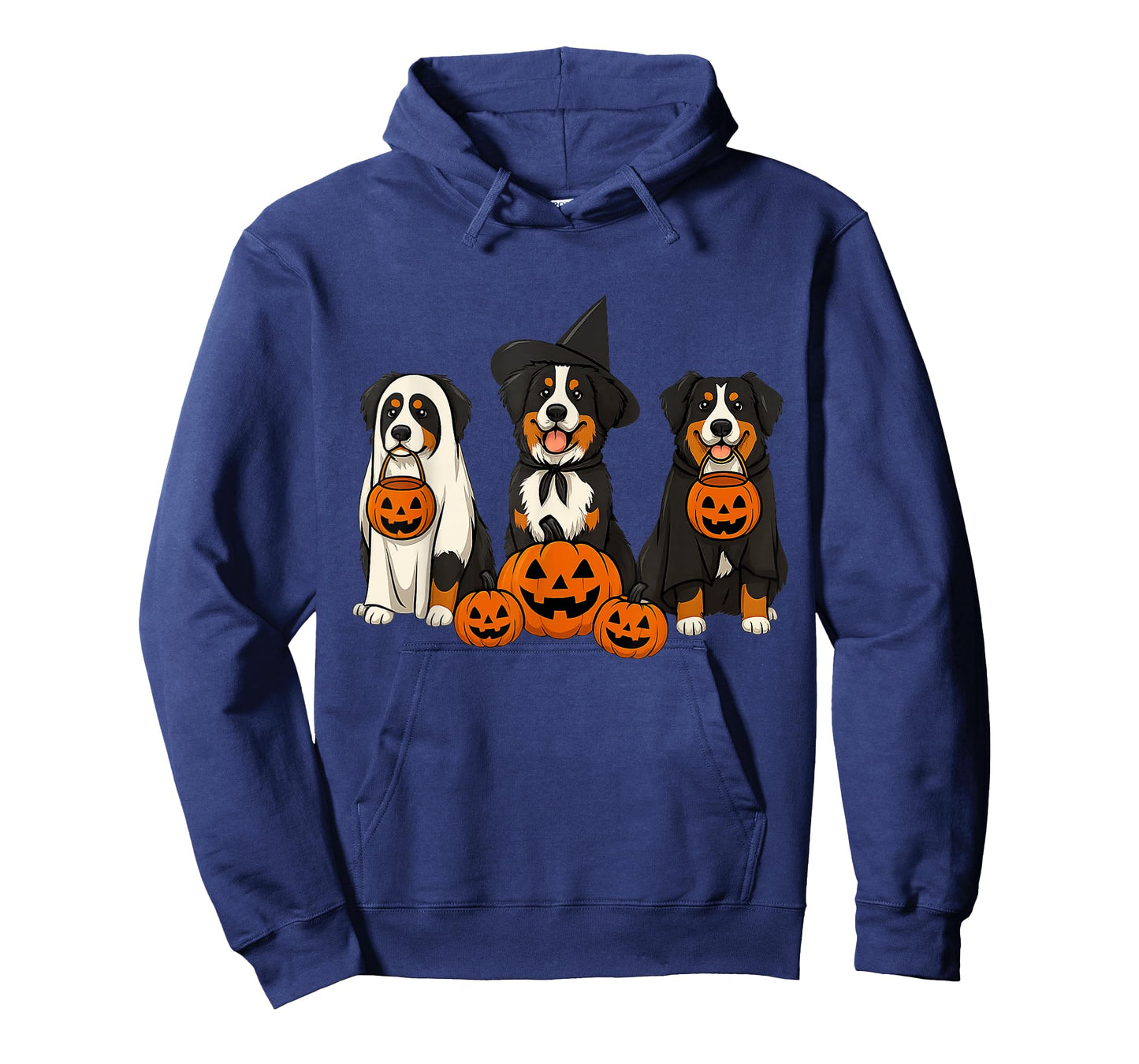 Ghost and Witch Bernese Mountain Dog Halloween for Women T-Shirt