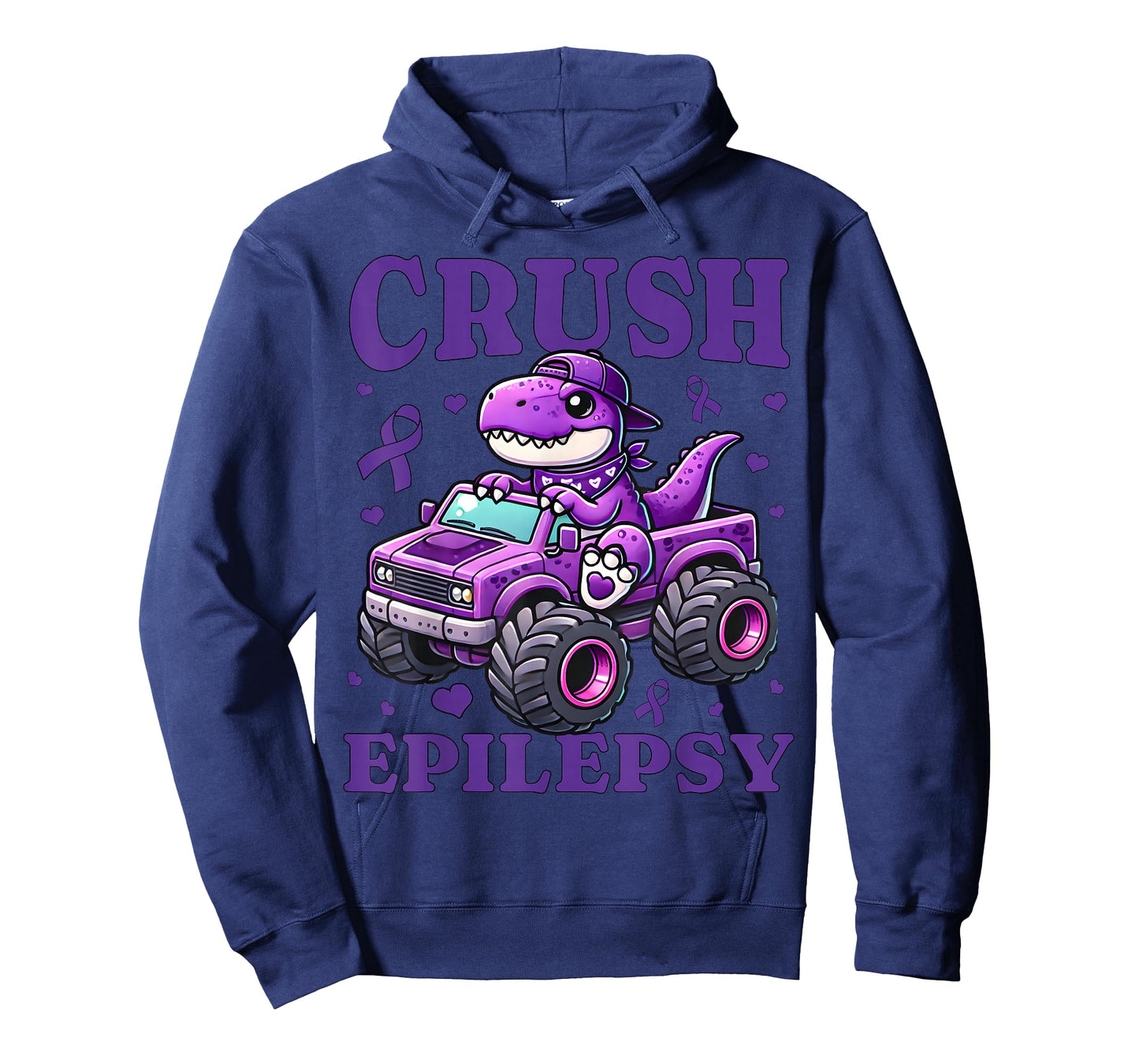 Crush Epilepsy Awareness For Kids Boys Girls Monster Truck T-Shirt