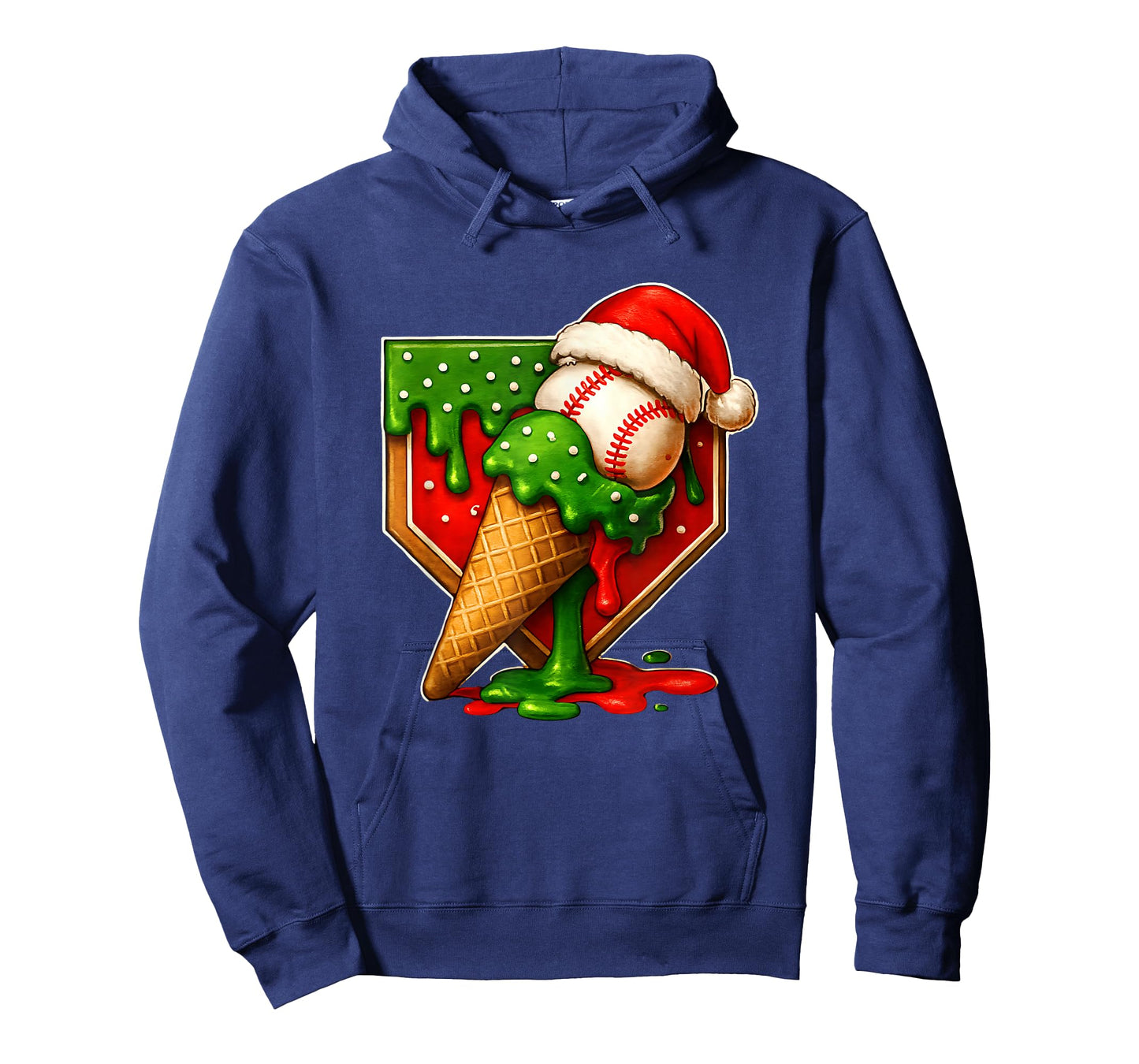 Baseball Xmas Christmas Baseball Ice Cream Drip Boys T-Shirt
