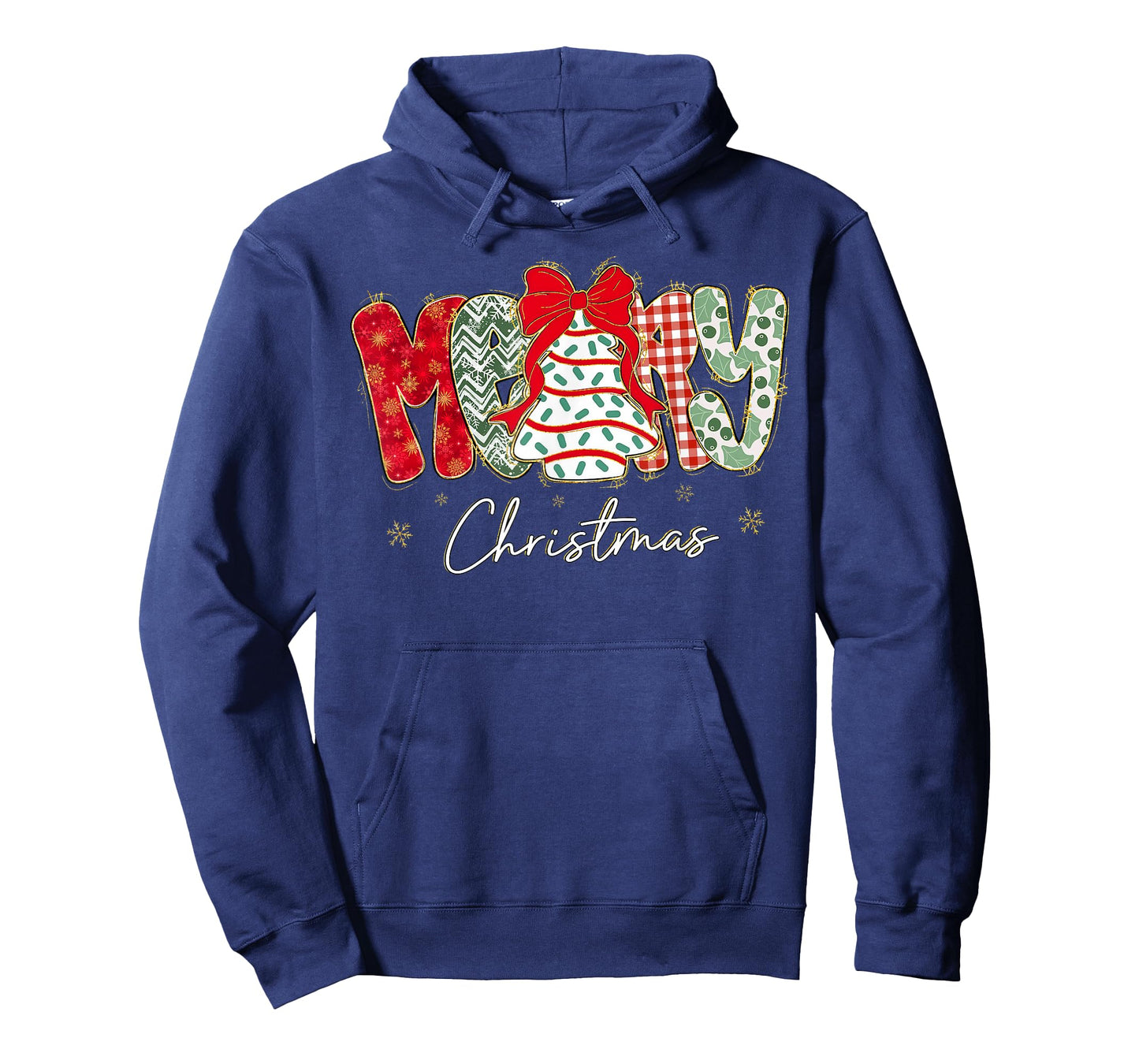Coquette Bow Tree Cake Candy Cane Merry Christmas Girls Kids T-Shirt
