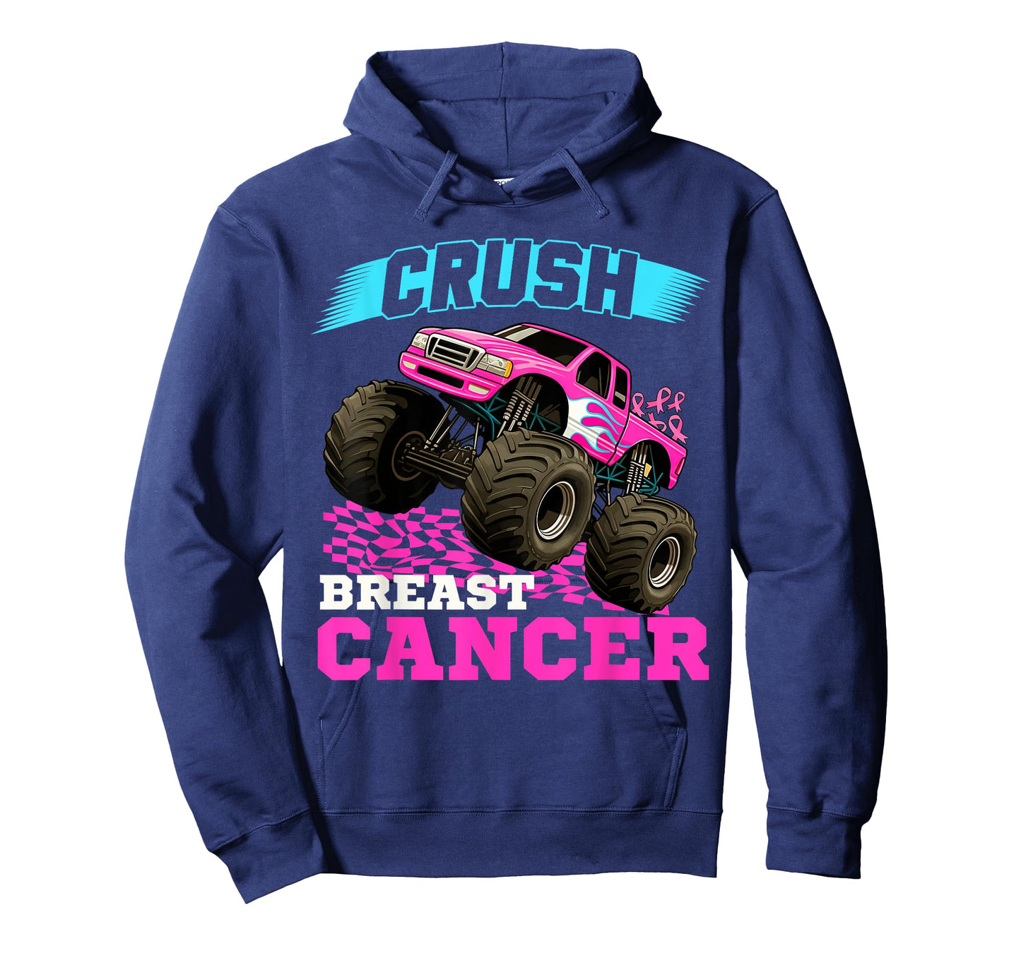 Crush Breast Cancer Monster Truck Wear Pink T-Shirt