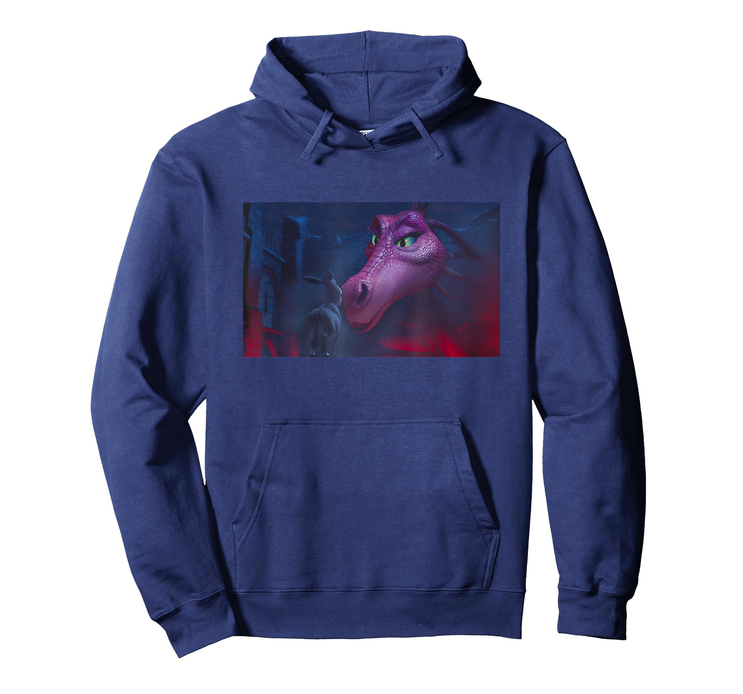 Shrek Iconic Donkey & Dragon in Love Scene Big Chest Poster T-Shirt