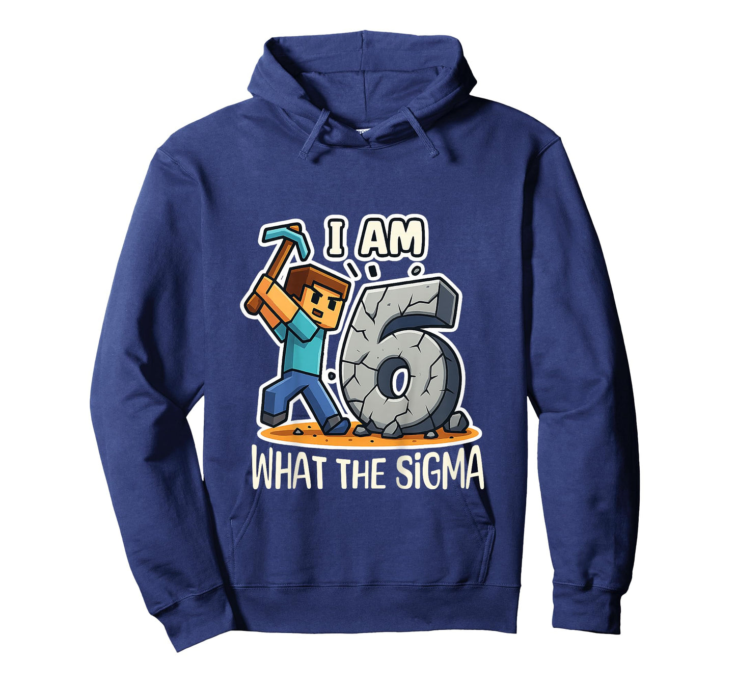 Kids 6 Years Old Sigma Pixel Art Mining Gamer Birthday T-Shirt