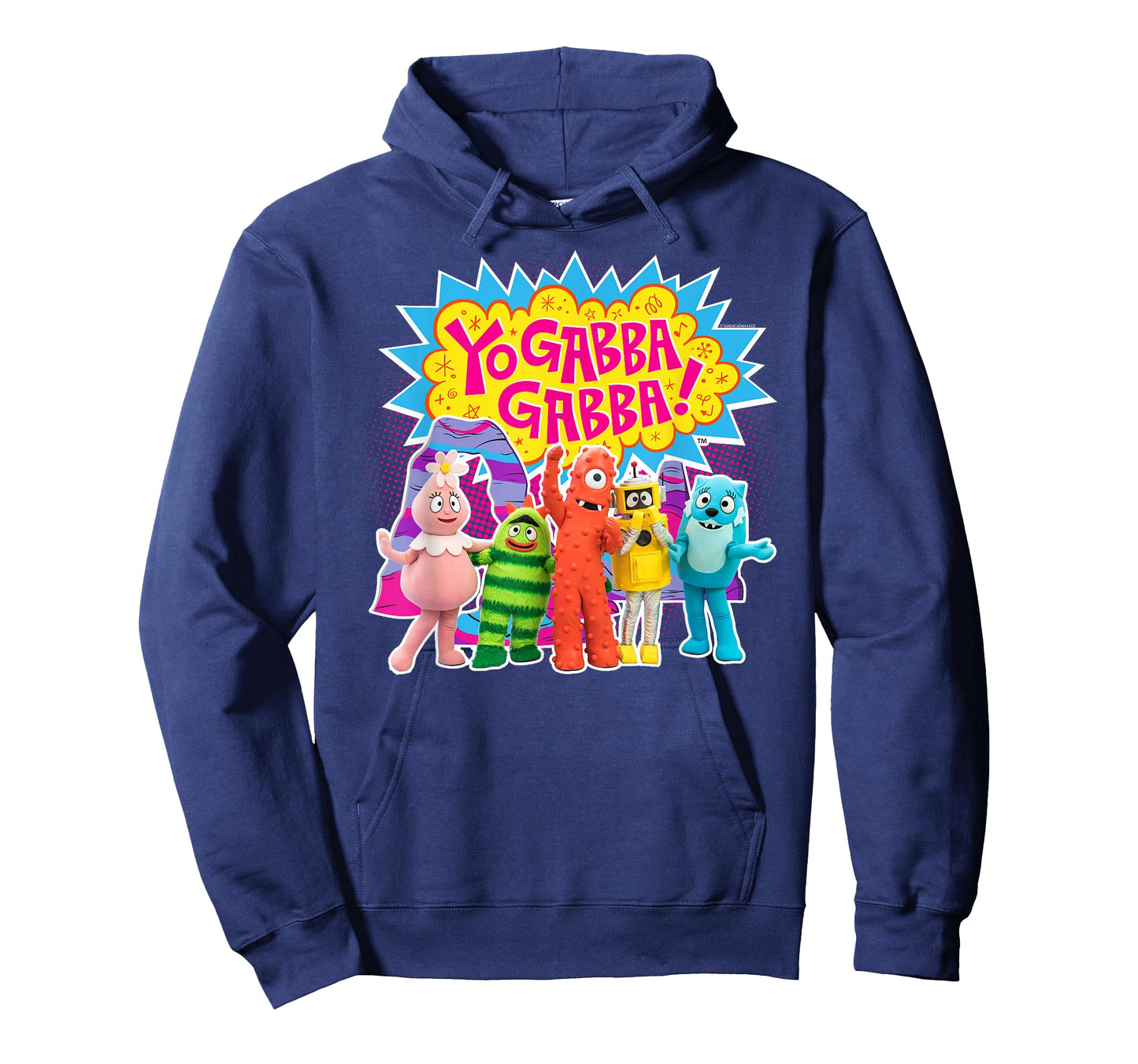 Yo Gabba Gabba! Colorful Character Cutouts TV Show T-Shirt