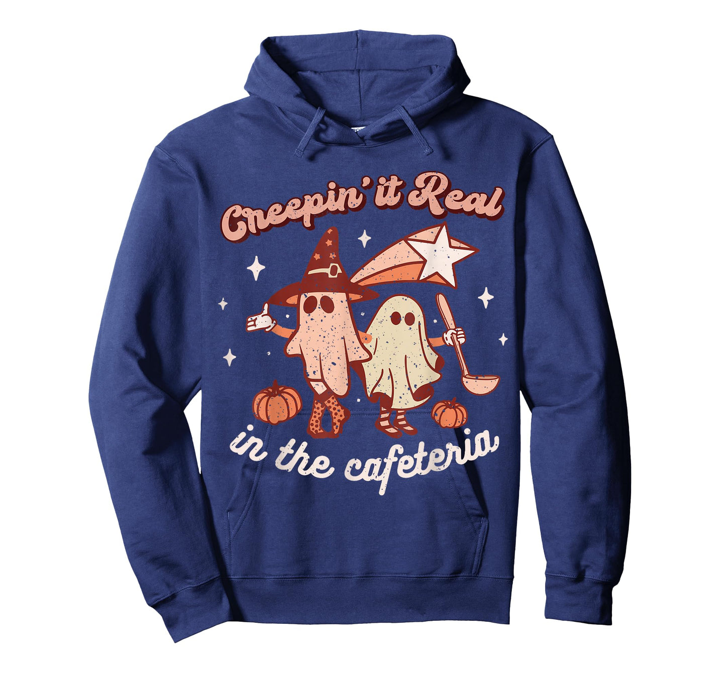 Fall Lunch Lady Retro Halloween Cafeteria Pumpkin Team T-Shirt