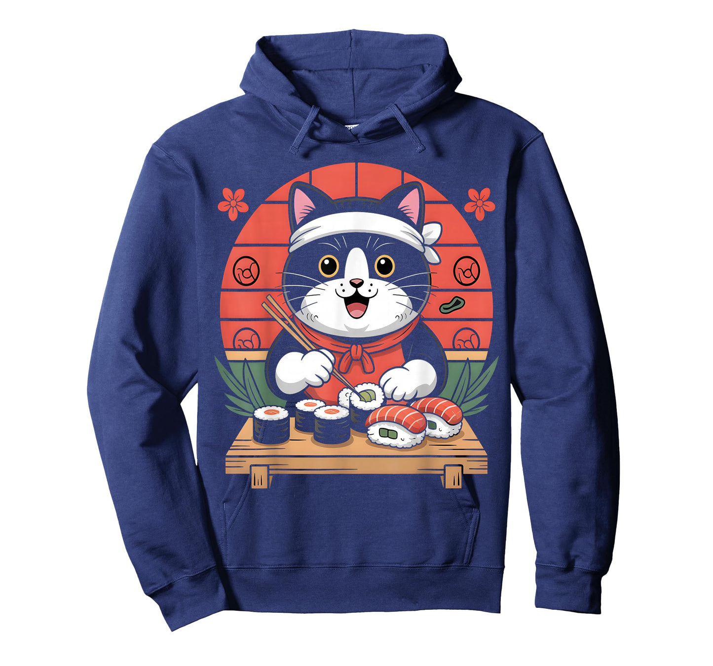 Kawaii Sushi Chef Cat Japanese Food T-Shirt