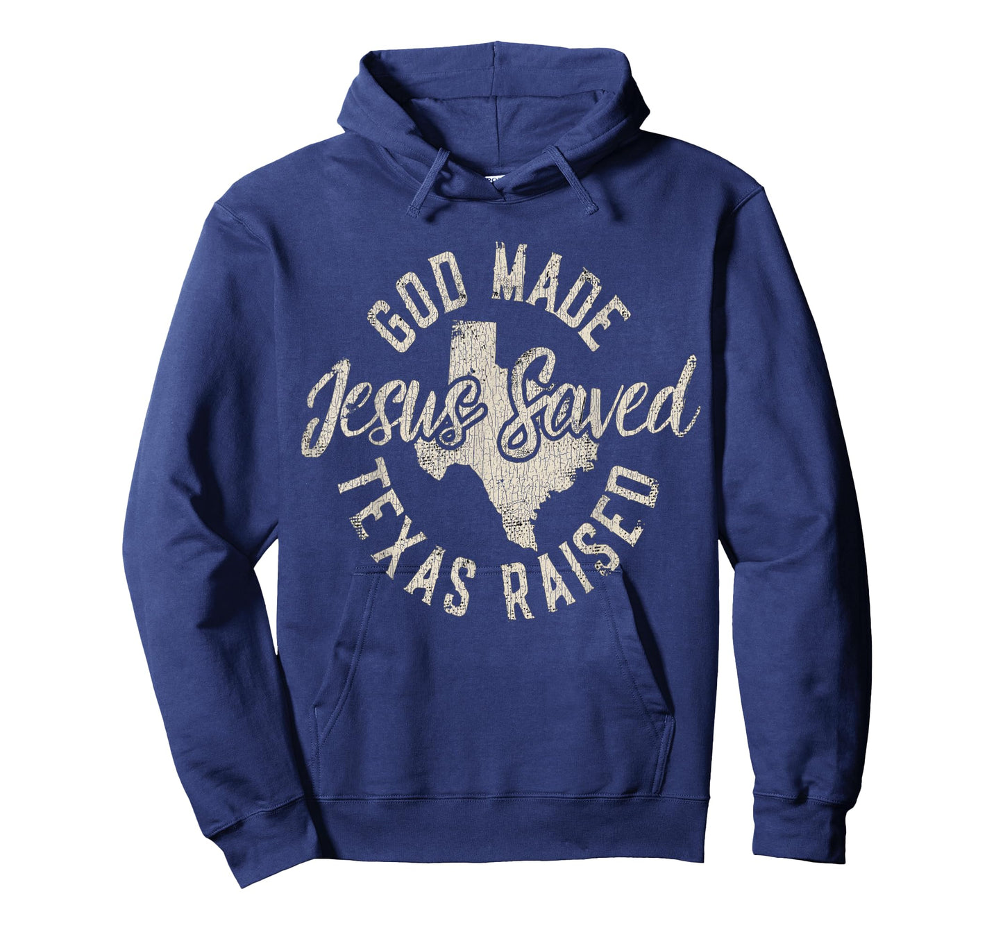 Vintage God Made Texas Raised Jesus Saved T-Shirt