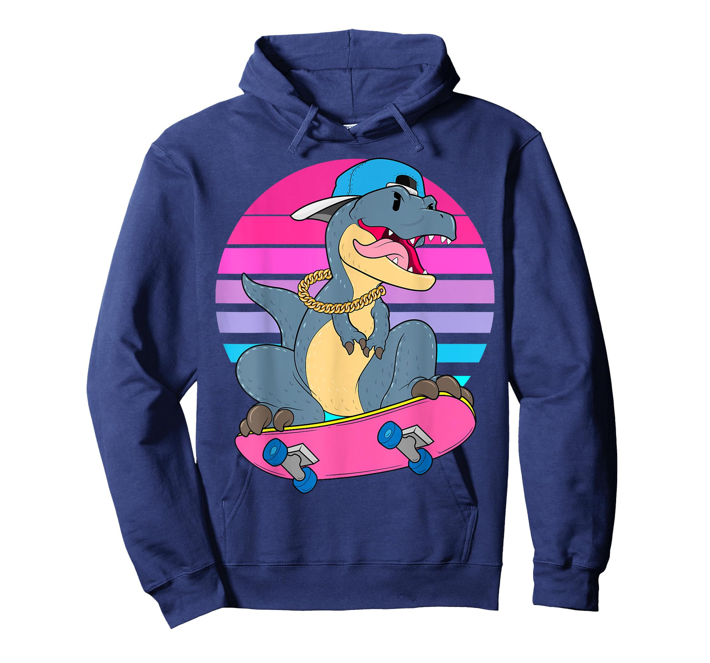 Skateboarding Dinosaur T-Rex Dino RAD Skateboard 80s Skater T-Shirt