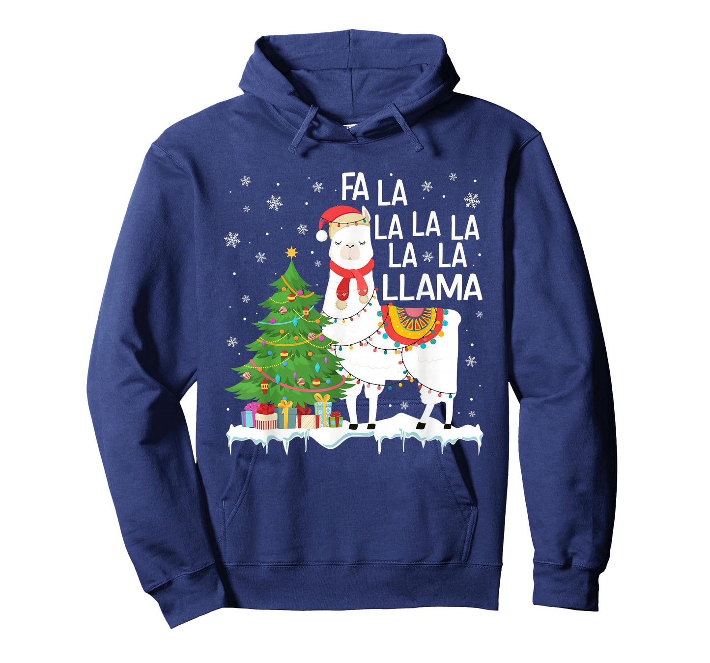 FA La La Llama Christmas Funny Xmas Pajamas Animal Lover T-Shirt