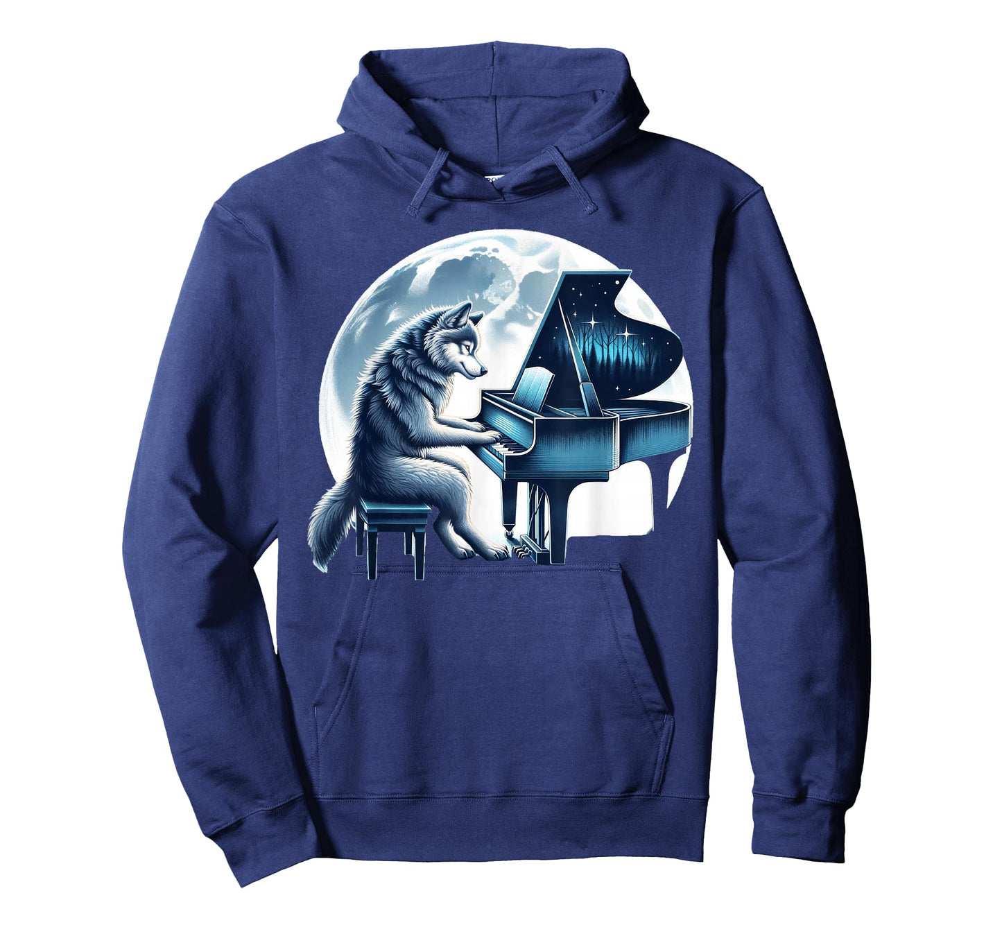 Cute Wolf Playing Piano Wolves Musician Music T-Shirt