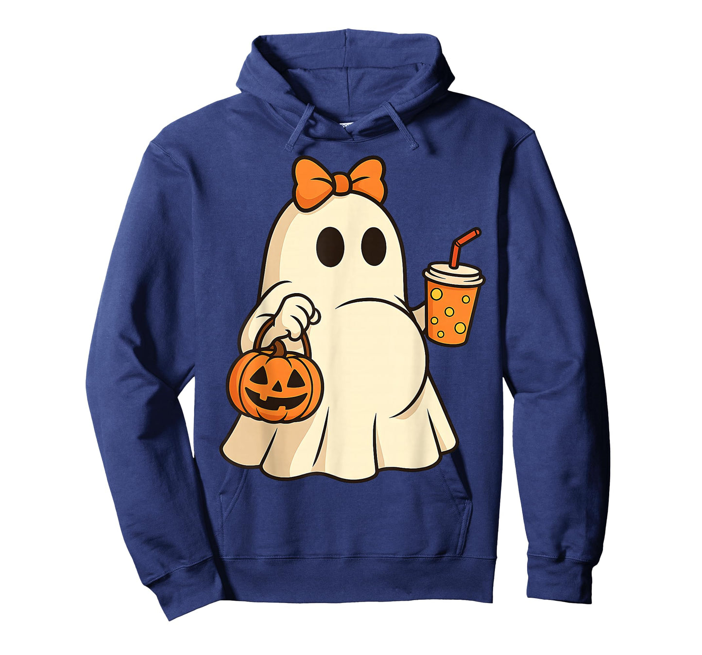 Ghost Bow Pumpkin Coffee Halloween Pregnancy Mom Mommy Dad T-Shirt