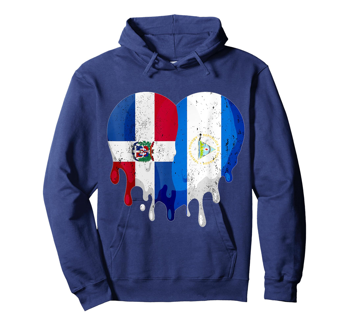 Dominican Republic Nicaragua Flag Heart Citizen Patriot T-Shirt