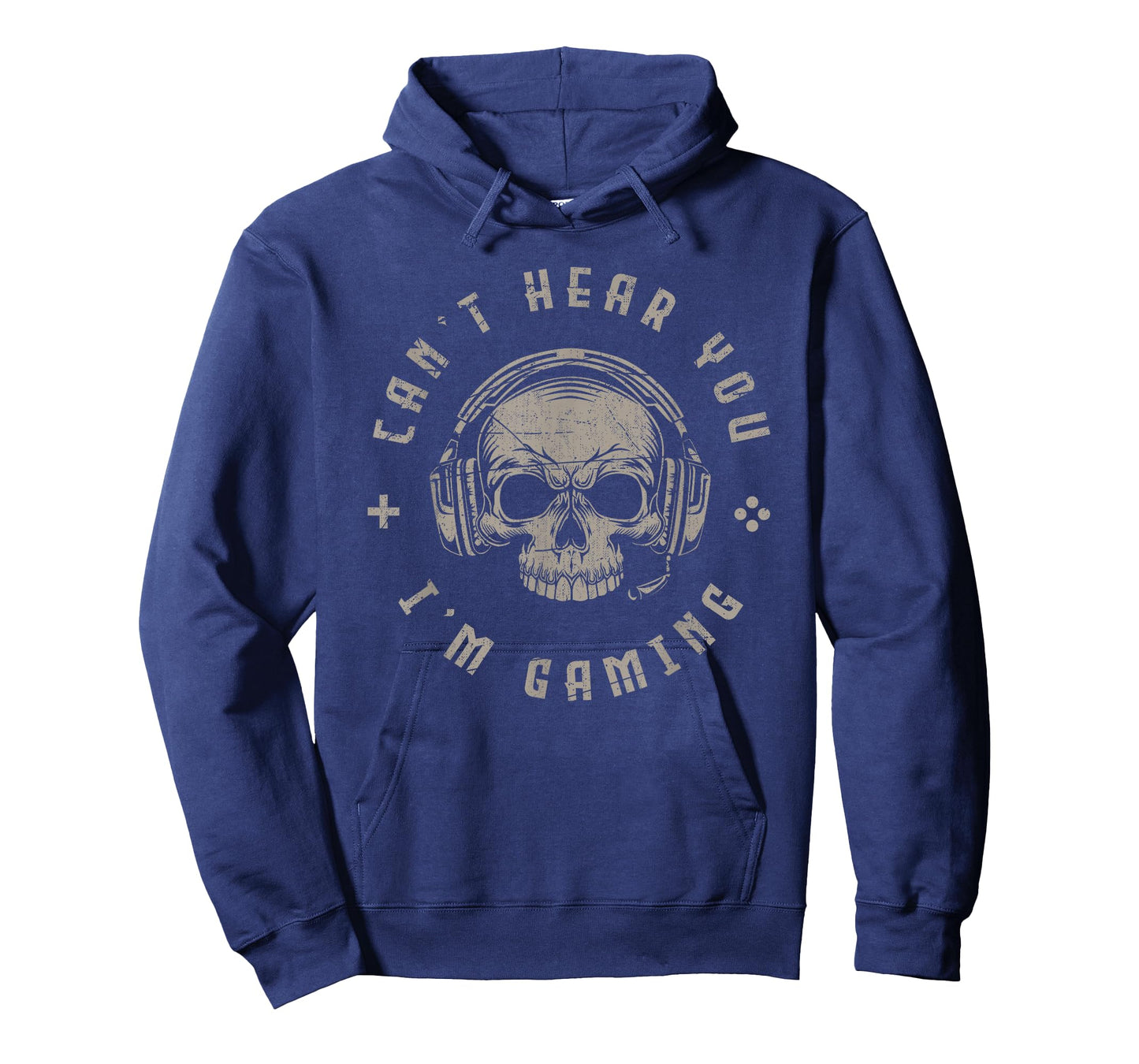 Ich kann dich nicht hören ich zocke Skull Nerd Gaming T-Shirt