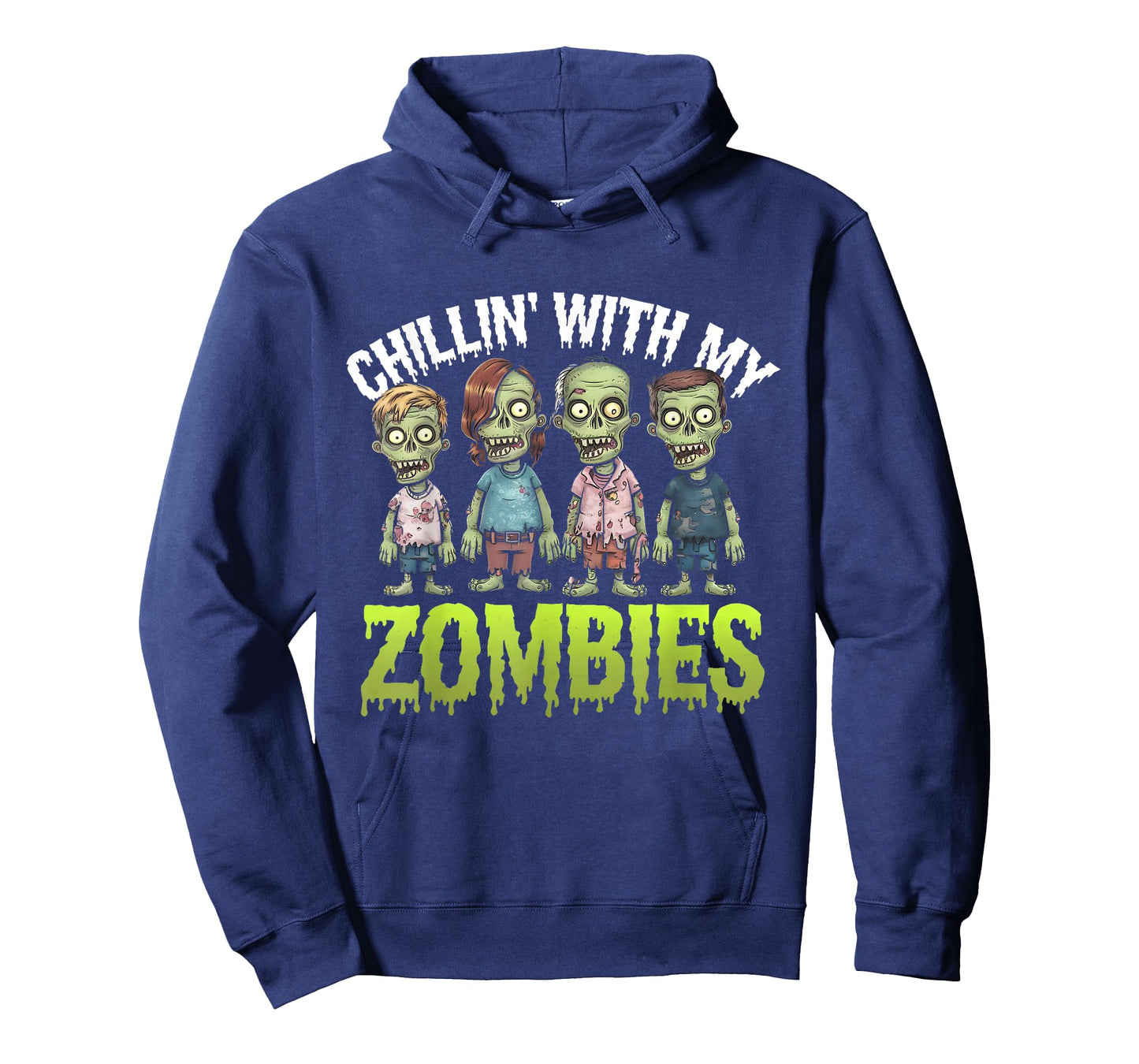 Funny Chillin' With My Zombies Spooky Halloween Zombie Lover T-Shirt