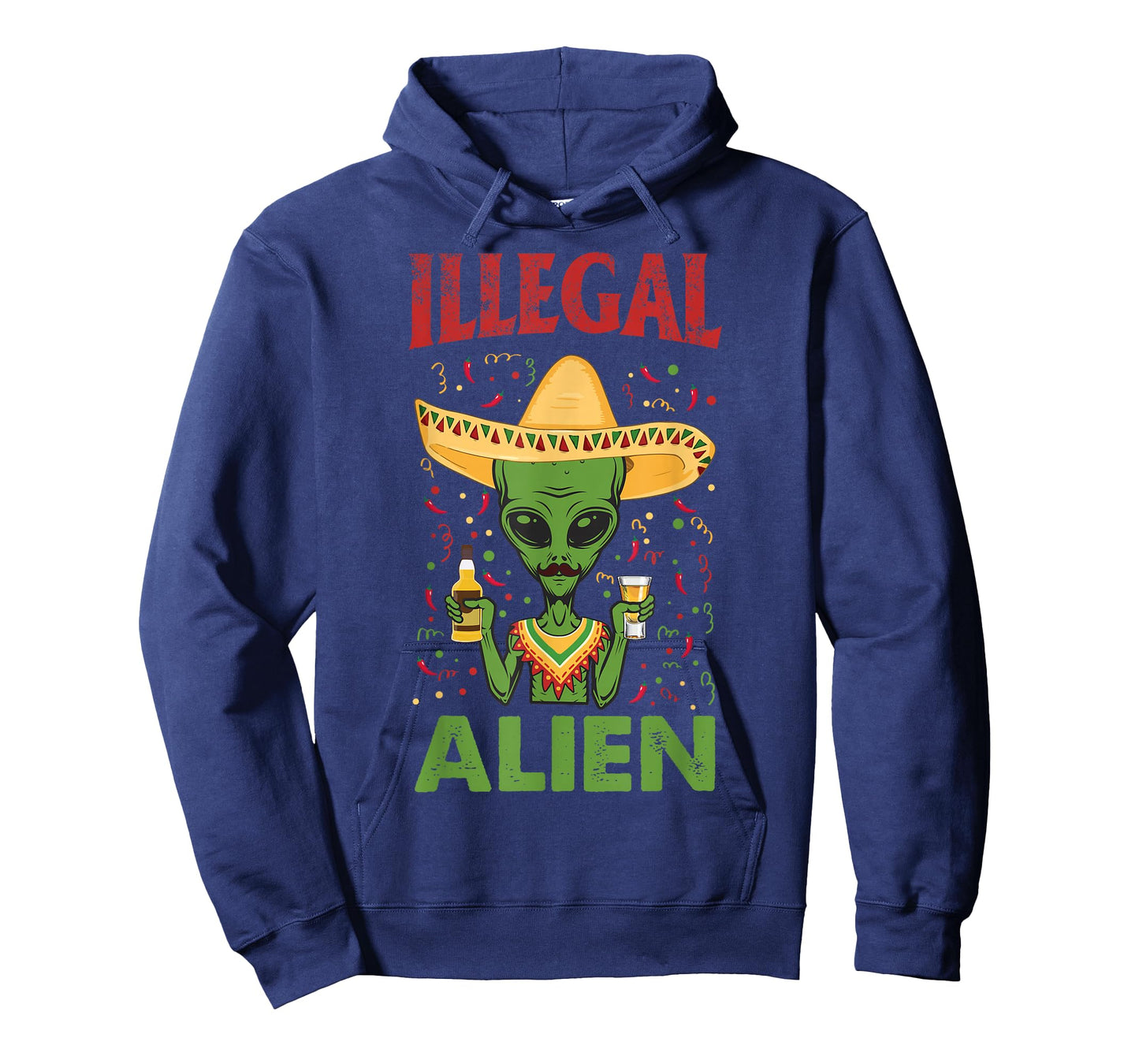 Funny Cinco De Mayo Illegal Alien Drinking T-Shirt