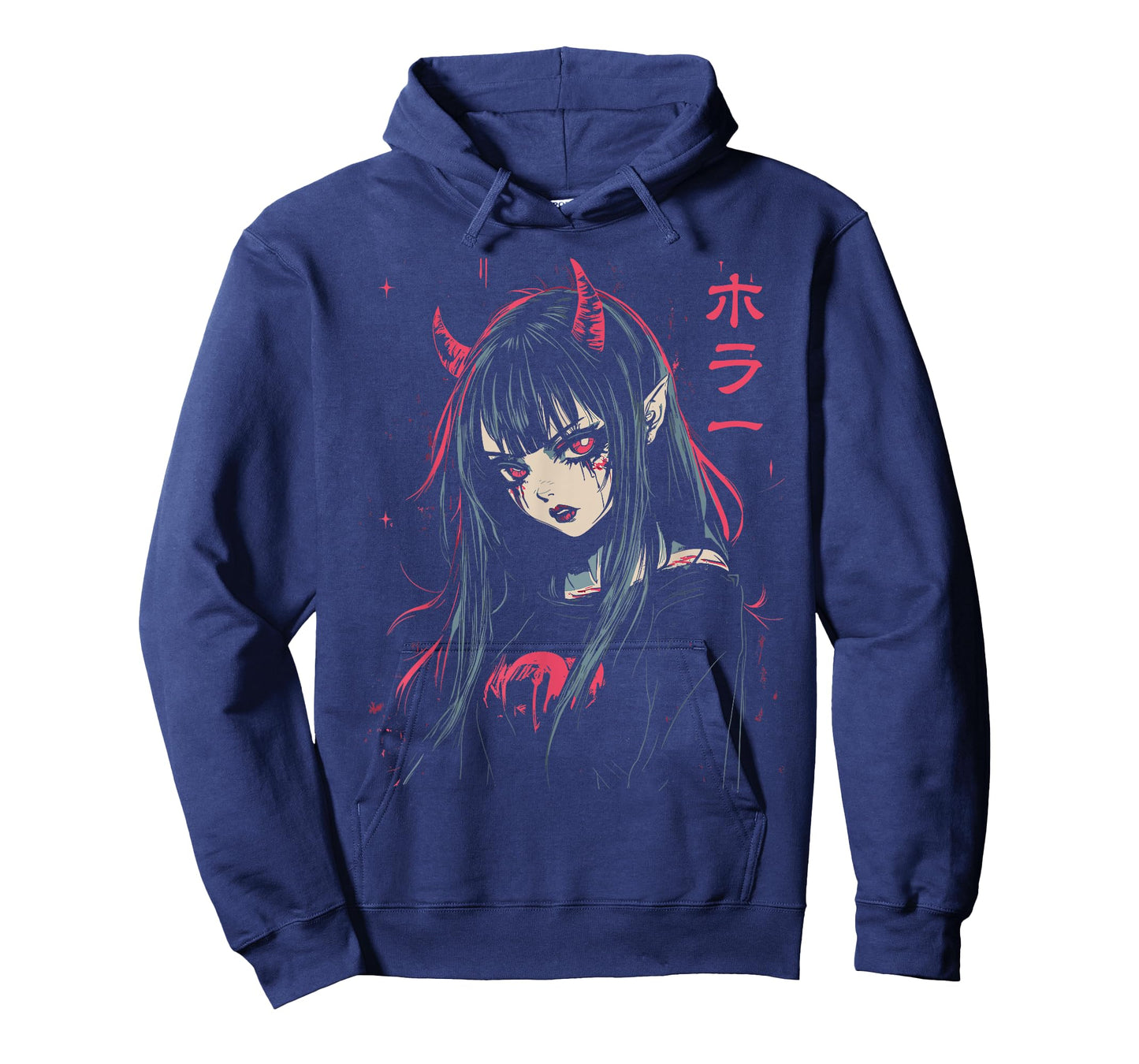 Anime Horror Girl Aesthetic Vaporwave Waifu Japanese Girl T-Shirt
