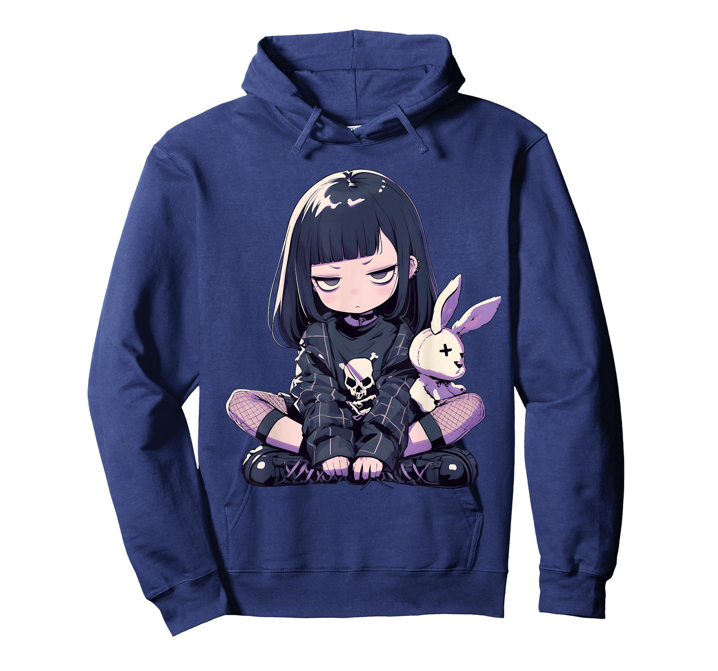 Grunge Goth Bunny Anime Girl Cute E-Girl Gothic Outfit T-Shirt