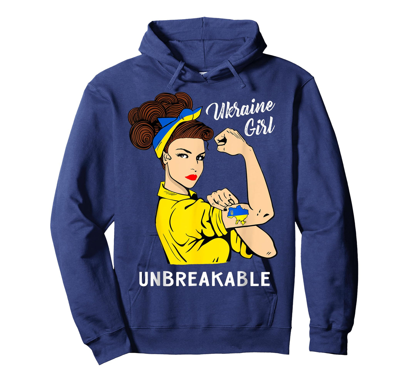 Ukraine Girl Unbreakable T-shirt Ukrainian Flag Strong Woman T-Shirt