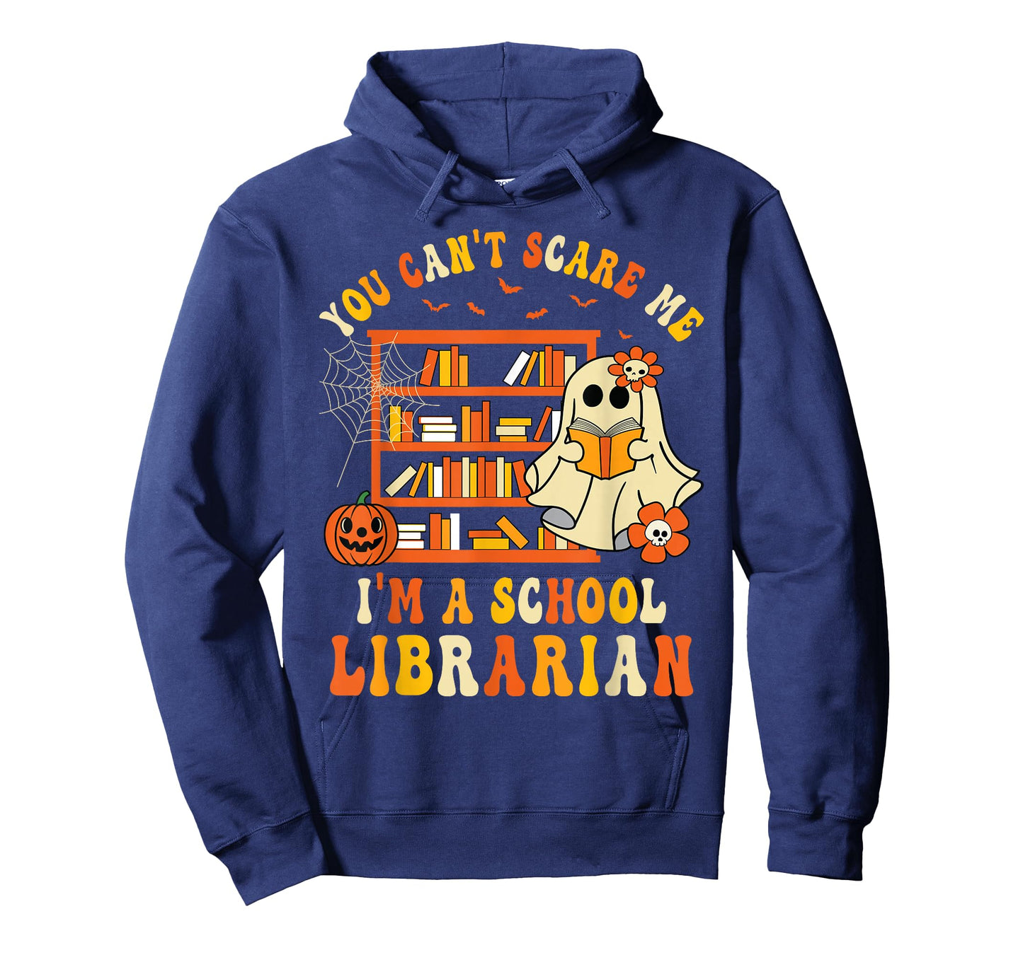 You Can't Scare Me I'm A School Librarian Ghost Halloween T-Shirt