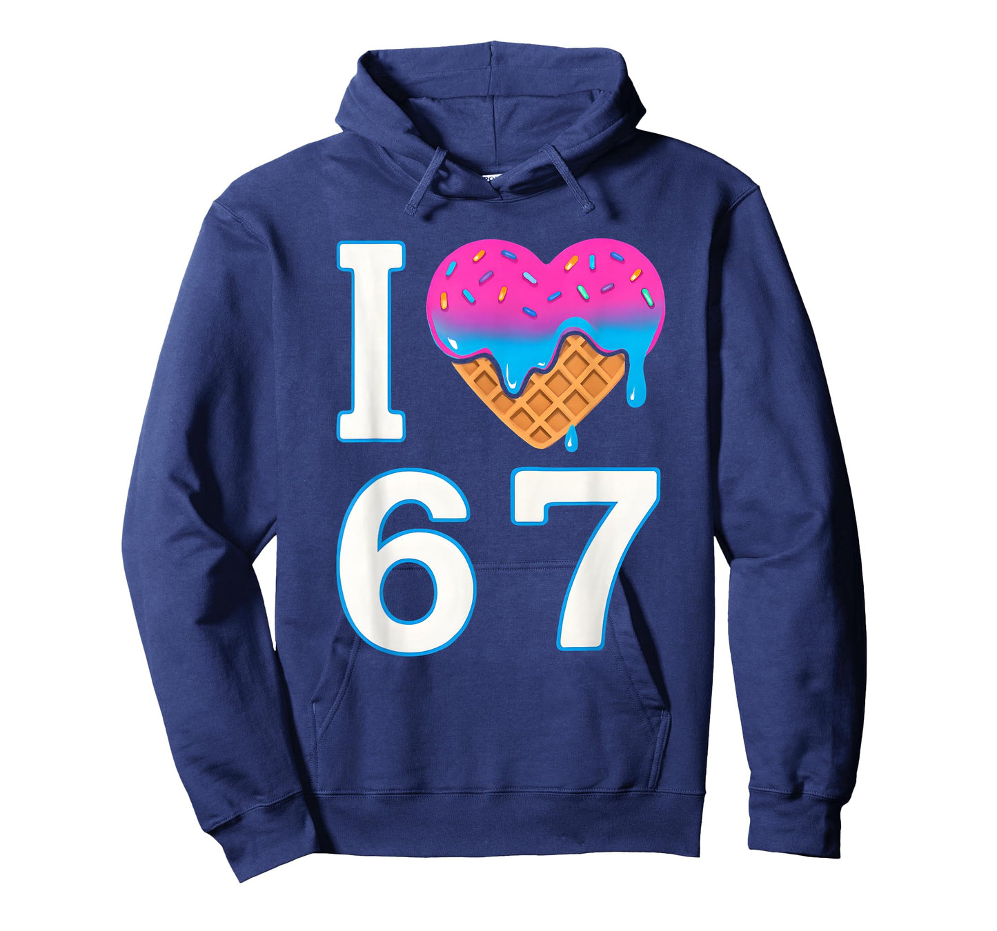 I Love 67 Meme Heart 6 7 Merch Stuff Six Seven Ice Cream T-Shirt